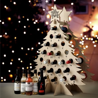 Tall Tipsy Tree With Wine Advent Calendar