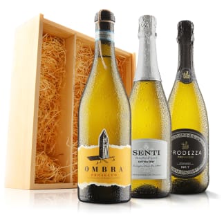 Luxury Prosecco Trio In Wooden Gift Box