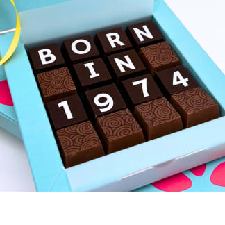 A Personalised Year Of Birth Birthday Chocolate Box