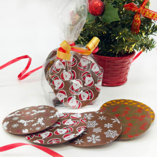 Giant Decorated Christmas Chocolate Buttons
