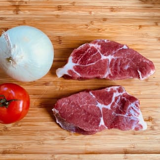 Free Range Pork Collar Bacon Steaks