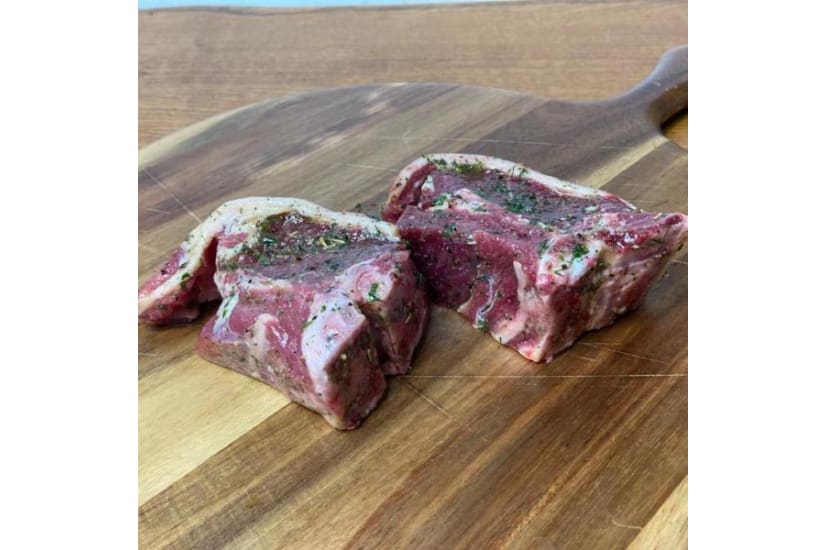 Double Loin Marinated Lamb Chops x 2