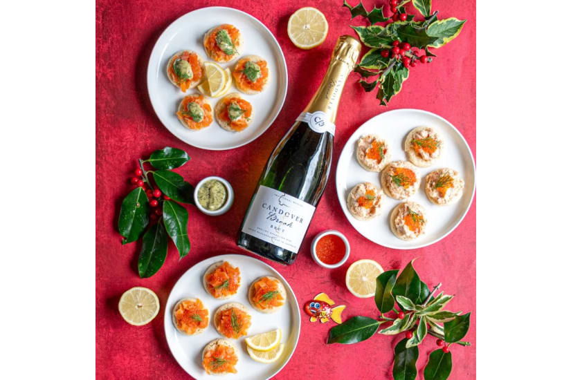 ChalkStream® Canapé Box with Candover Brook Brut