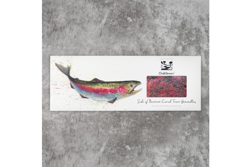 Beetroot Cured Trout Gravadlax - Side