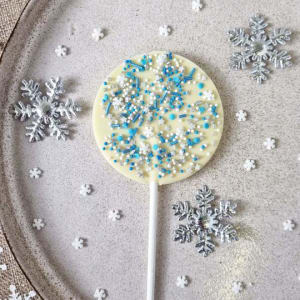 White Chocolate Frosty Sprinkles Lollipop
