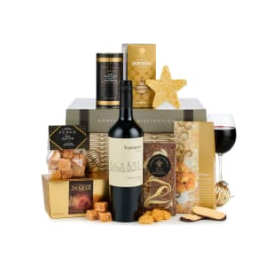 The Sparkle Hamper with Red Wine