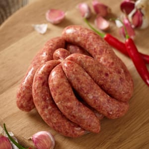 Wild Boar, Chilli & Garlic Sausage - Gluten Free (frozen) 