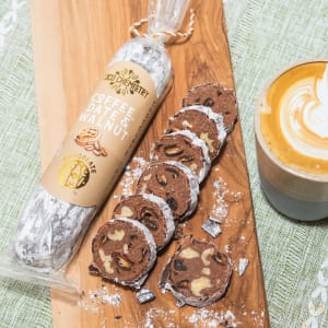 Coffee, Date and Walnut Salami