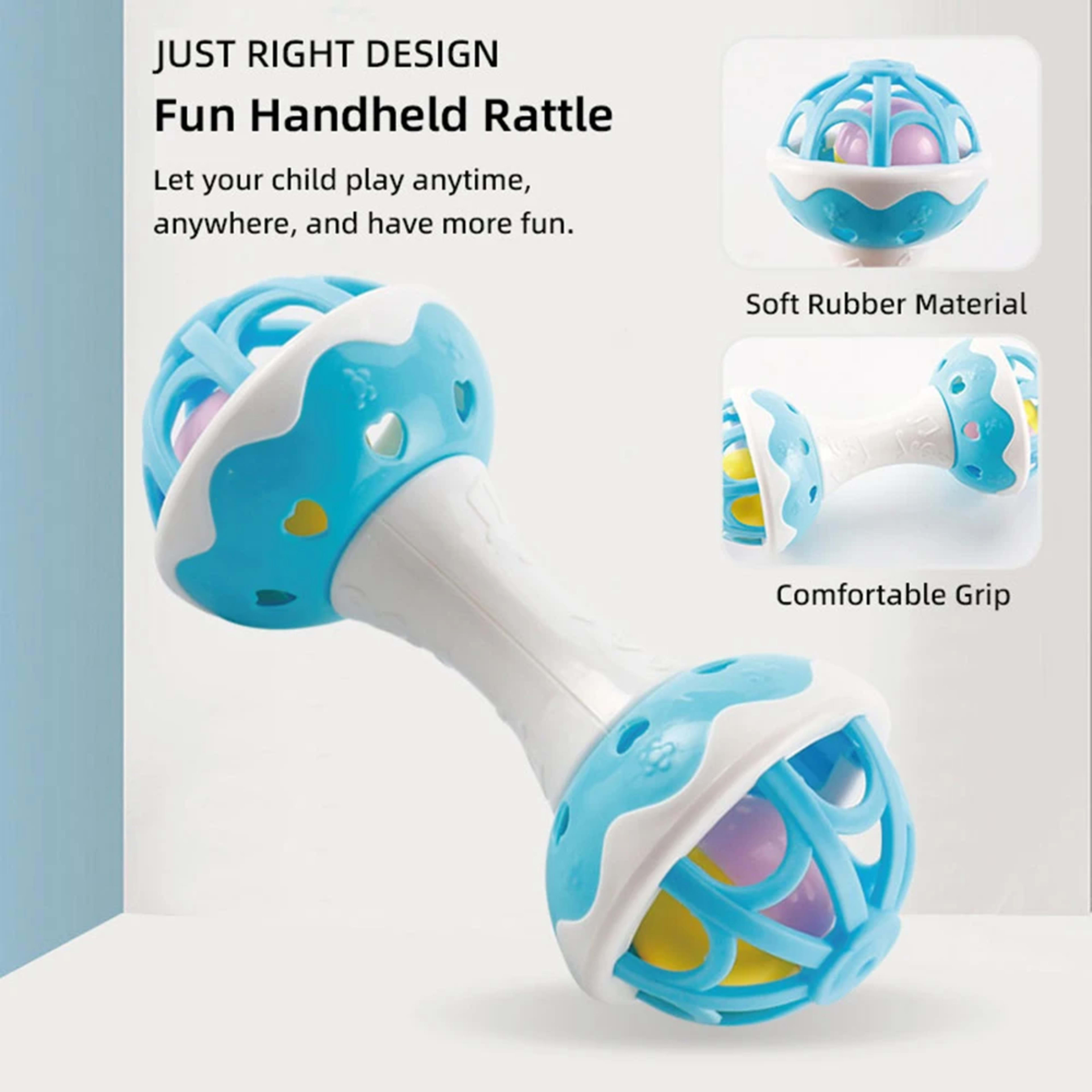 Baby Toys, Rattle, Fine Motor and Sensory Toy, Suitable for Infants Aged 3, 6, 9, and 12 Months 3