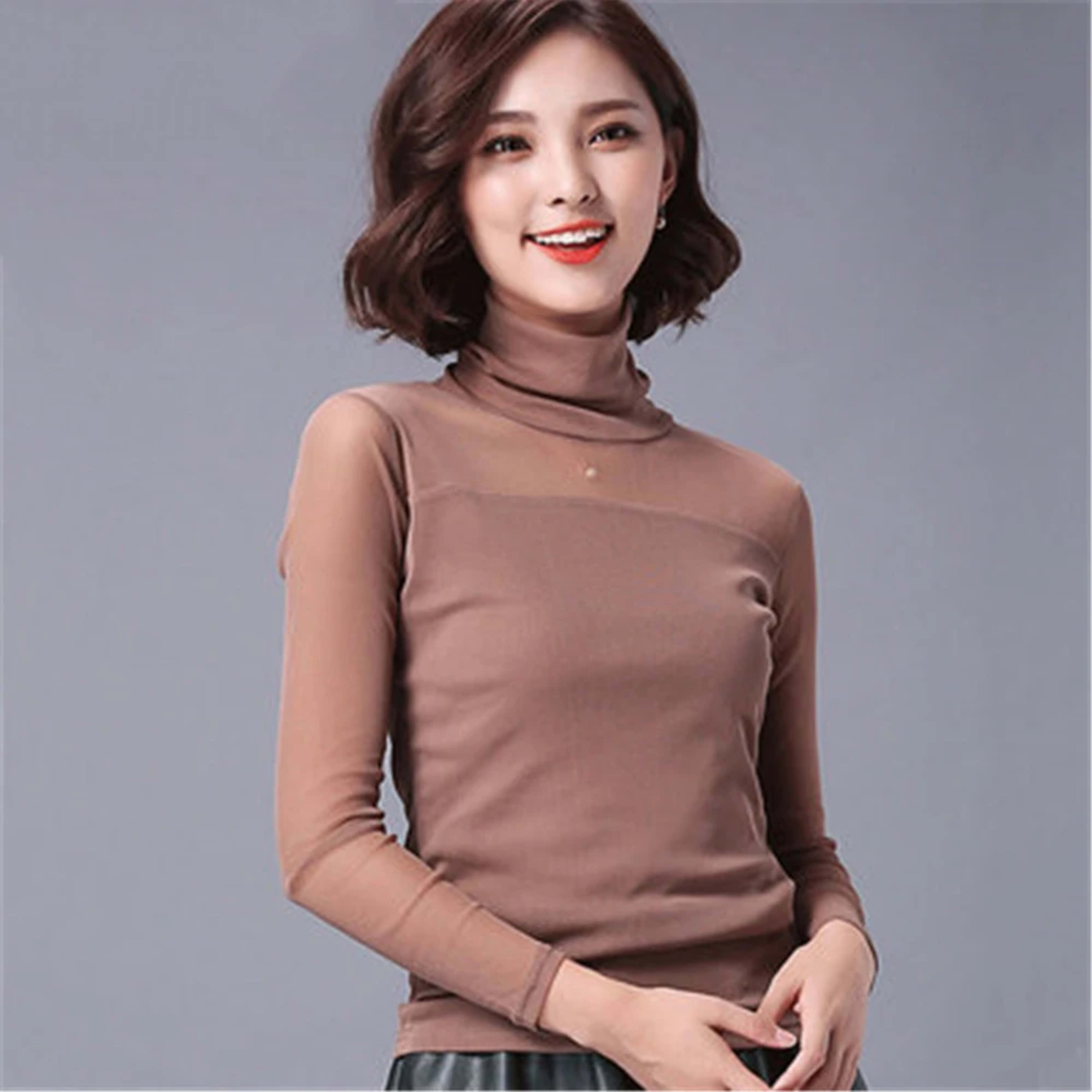 Blusas 2022 Autumn Winter Lace Blouse Fashion Crochet Lace Tops Long Sleeve Shirt Women Blouses Red Black Blue White Bas 5