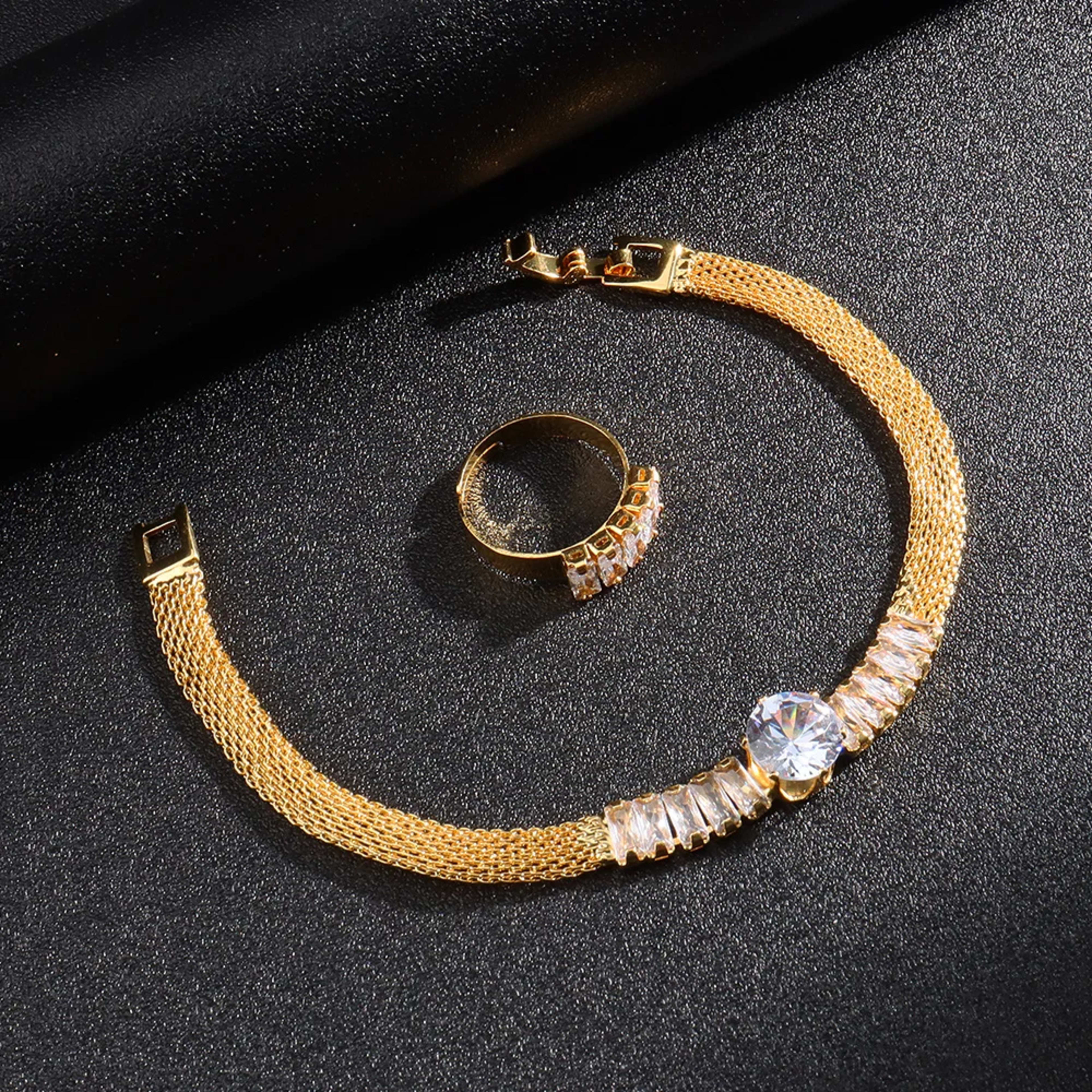 Jewelry For Women 2025 Brilliant Cubic Zircon Necklace Earrings Ring and Bracelet Wedding Bridal Jewelry Sets Dress Acce 5