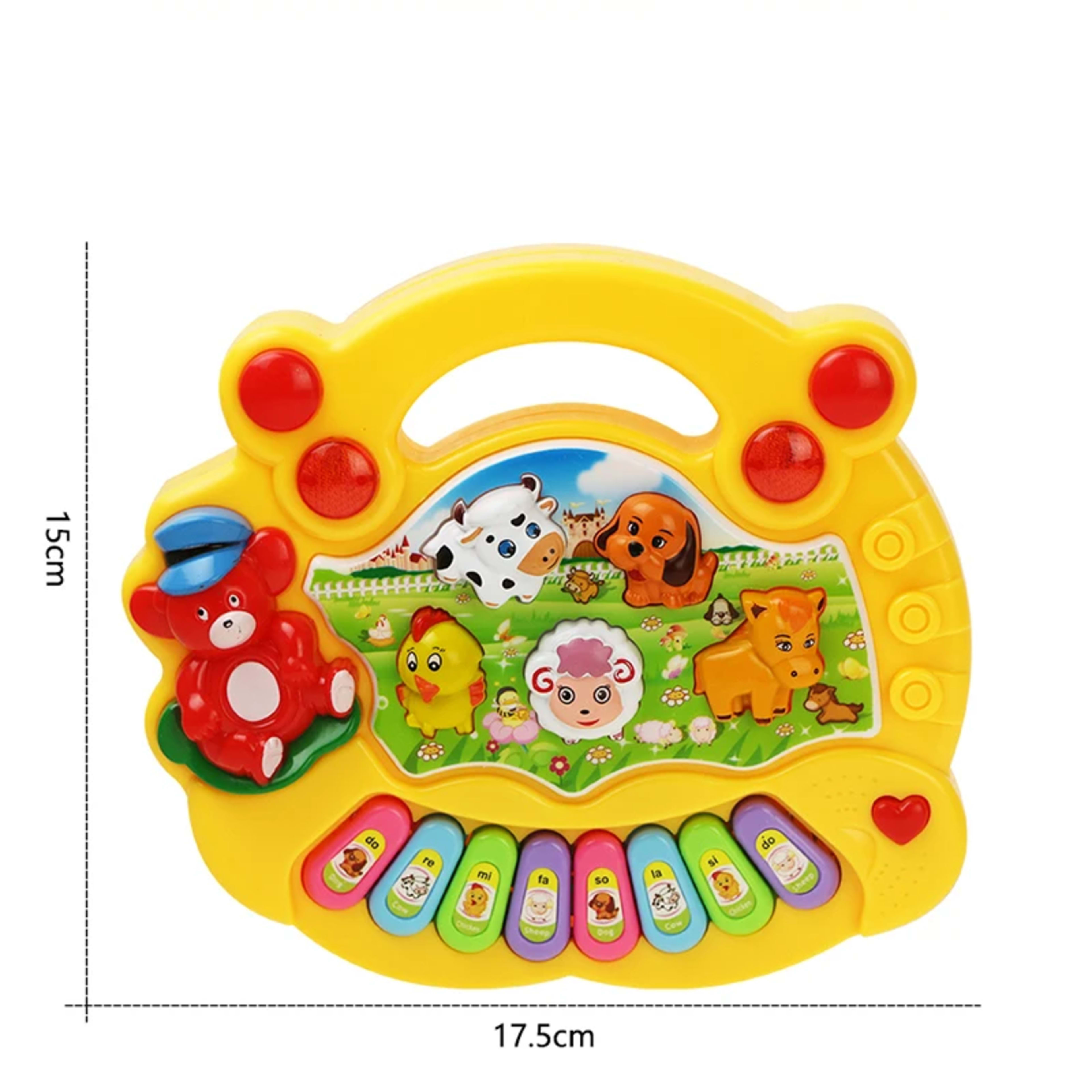 Baby Musical Toy with Animal Sound Kids Piano Keyboard Electric Flashing Music Instrument Early Educational Toys for Chi 2