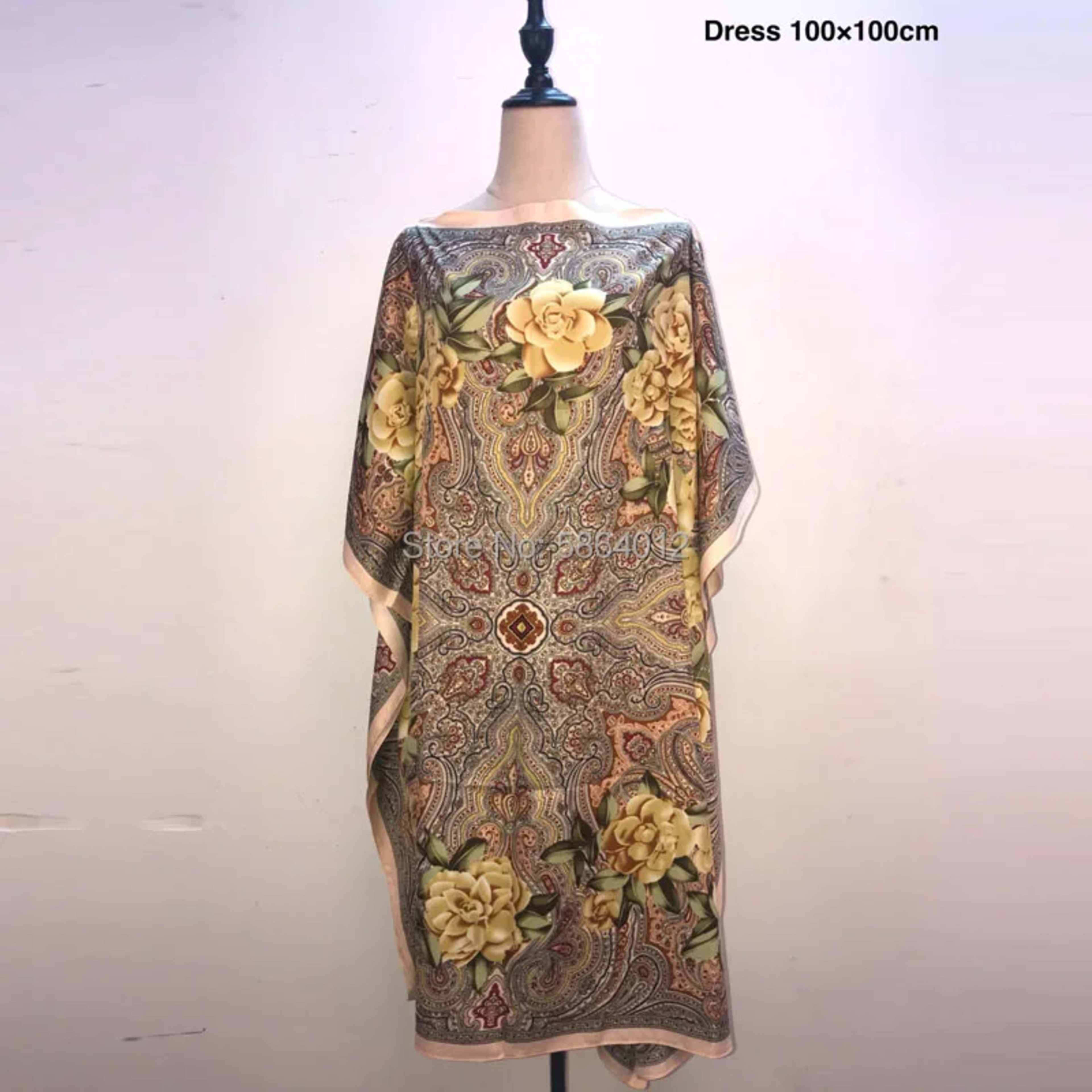 Printed Dresses For Women 2020 Fashion Design Loose Dress Batwing Maxi Long Femme Vestidos Summer Autumn Party Elegant D 22