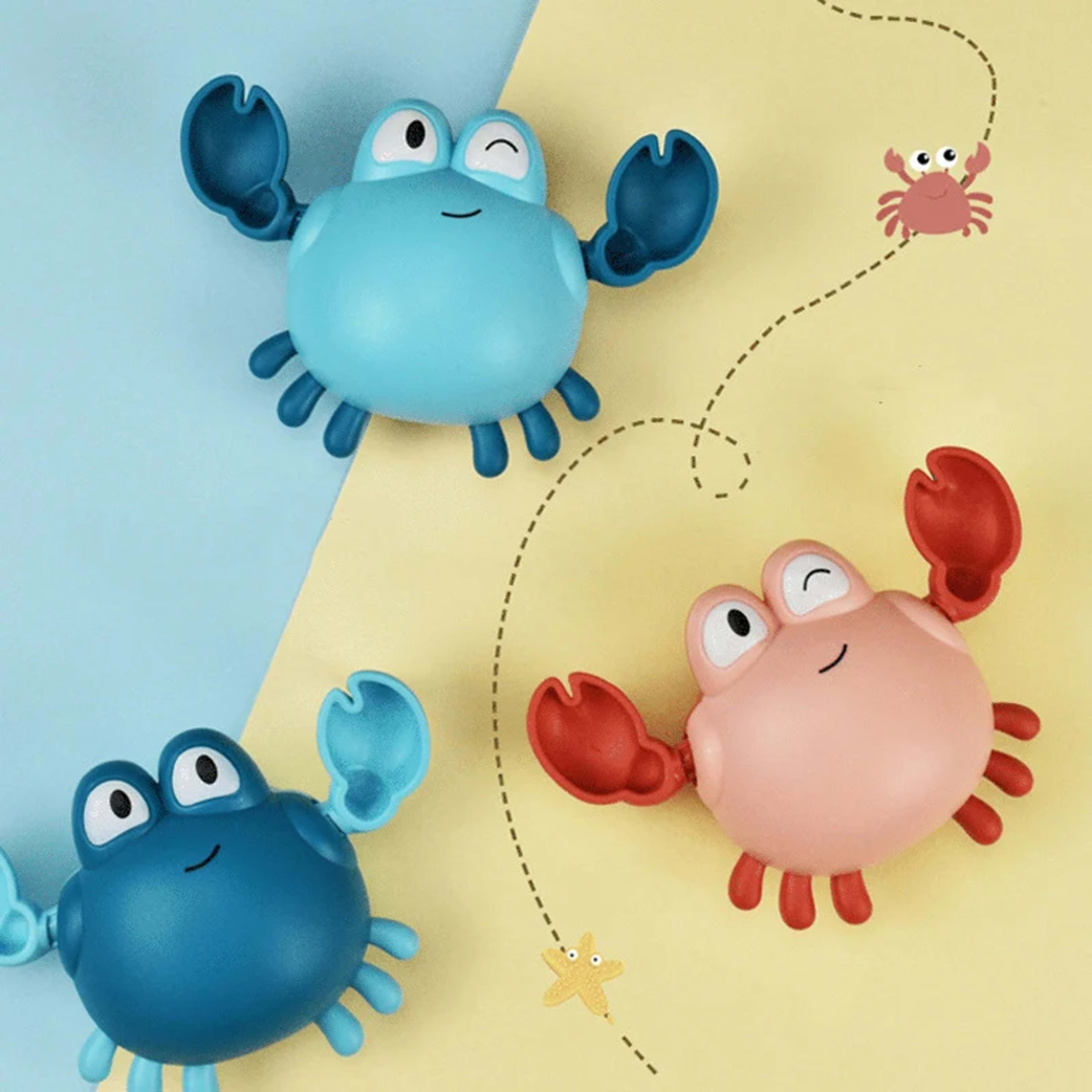 New Baby Bath Toys Cartoon Kids Learning Cognition Cute Animal Swimming Frogs Tortoise Crab Classic Baby Water Toy For C 5