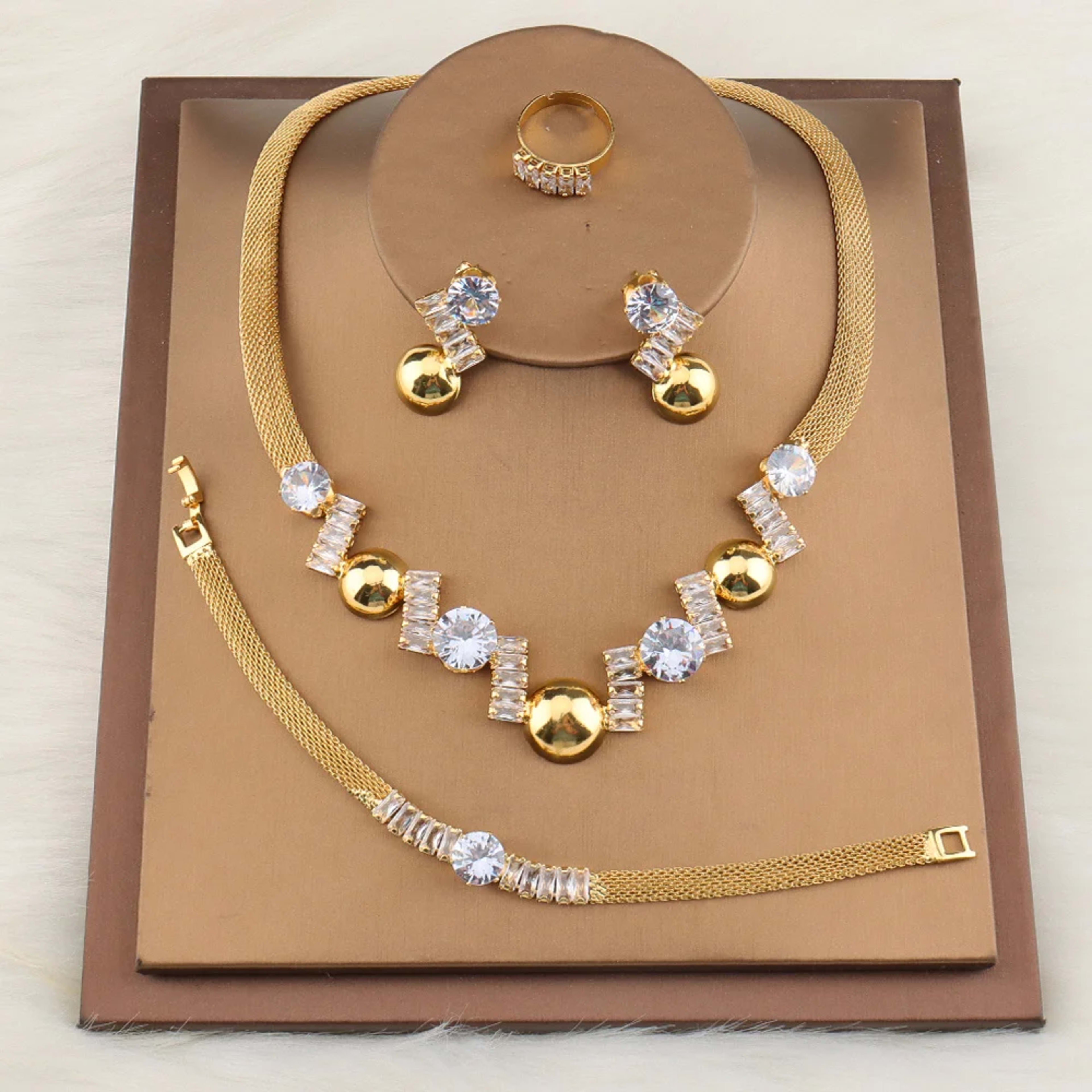 Jewelry For Women 2025 Brilliant Cubic Zircon Necklace Earrings Ring and Bracelet Wedding Bridal Jewelry Sets Dress Acce 13