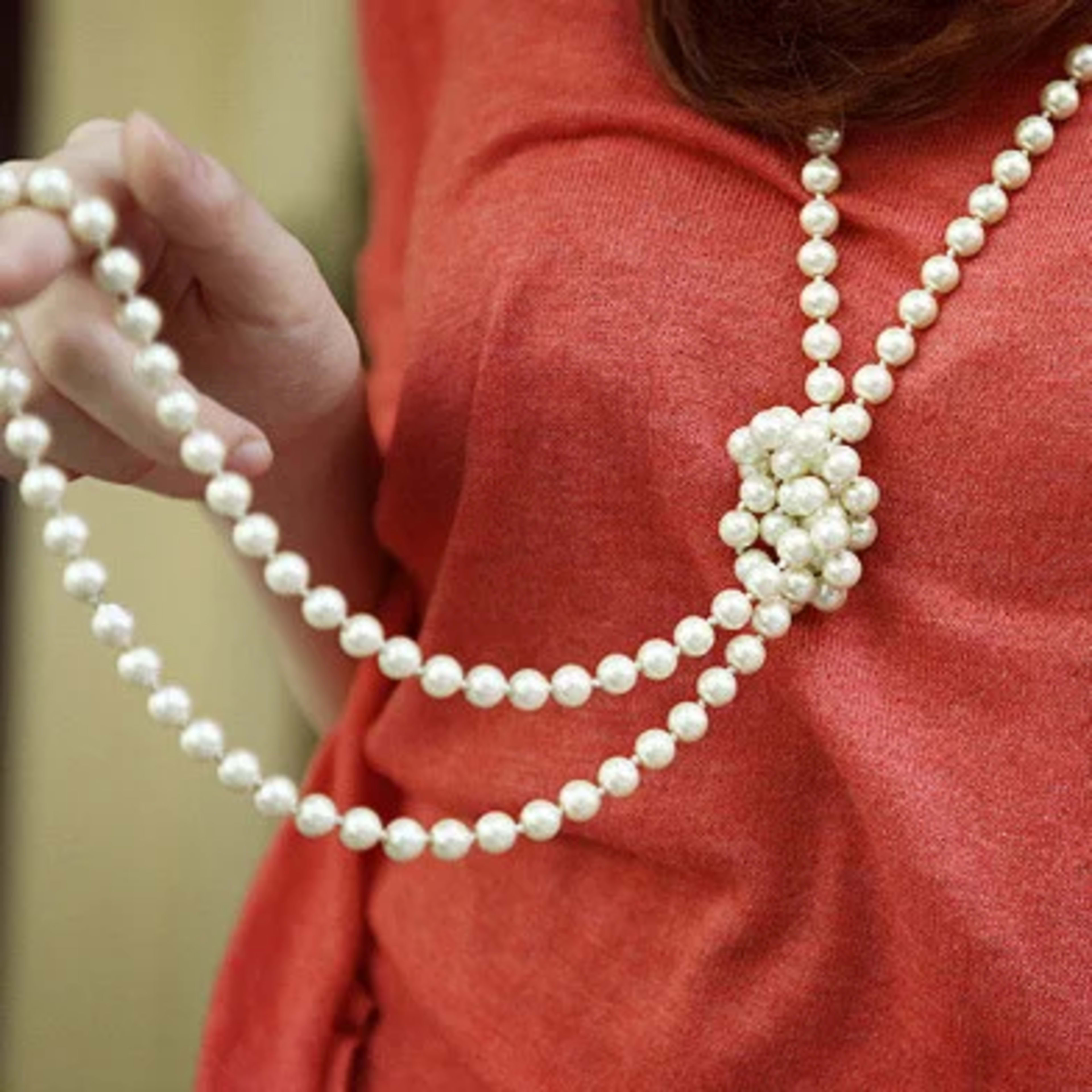 2025 New Fashion Women Jewelry Pearl Bead Necklace Long Sweater Chain Necklace For Women Dress Accessories Gift For Girl 4