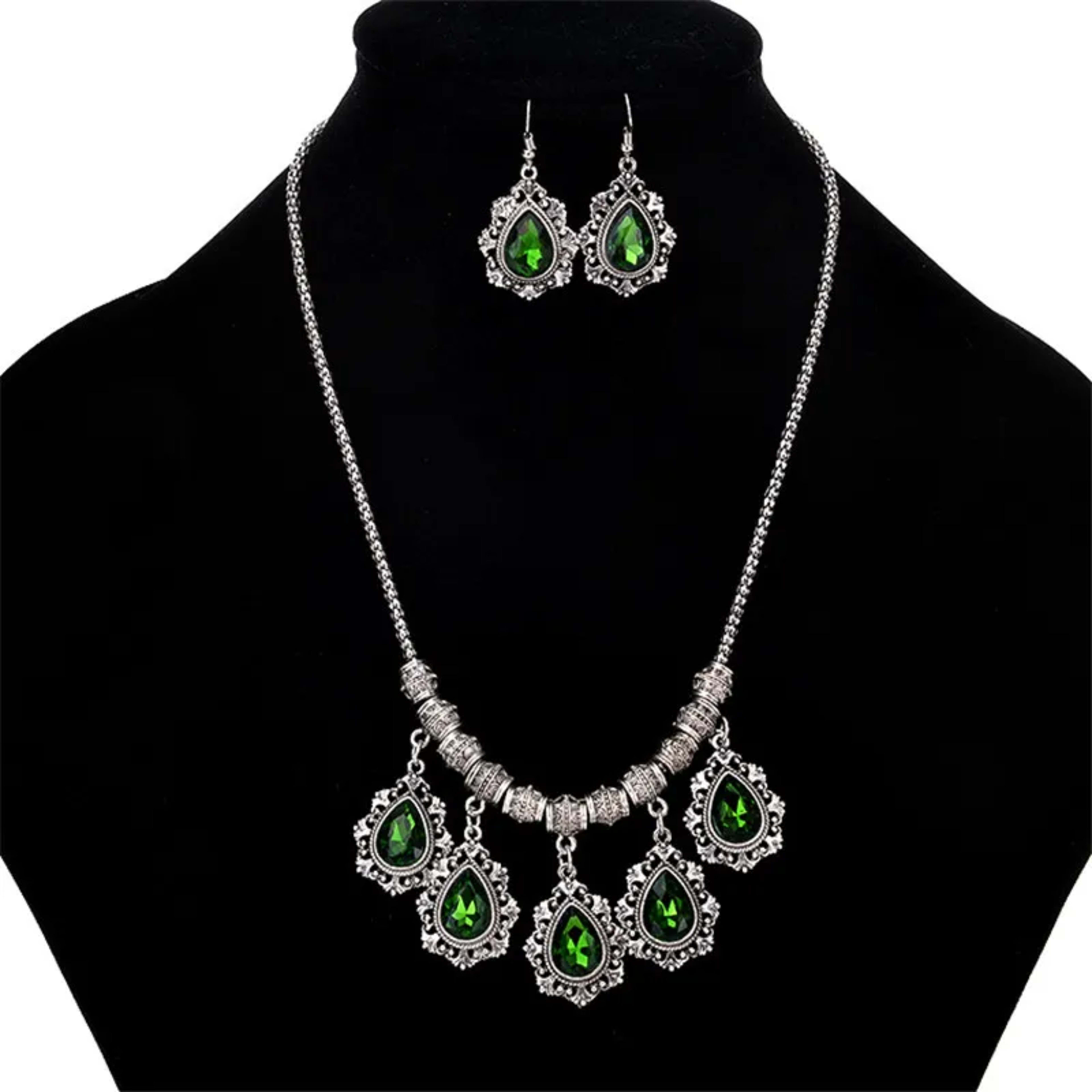 Trendy Jewelry for Women Luxurious Accessories Temperament Water Droplets Jewelry Set Choker Necklace and Earrings 2