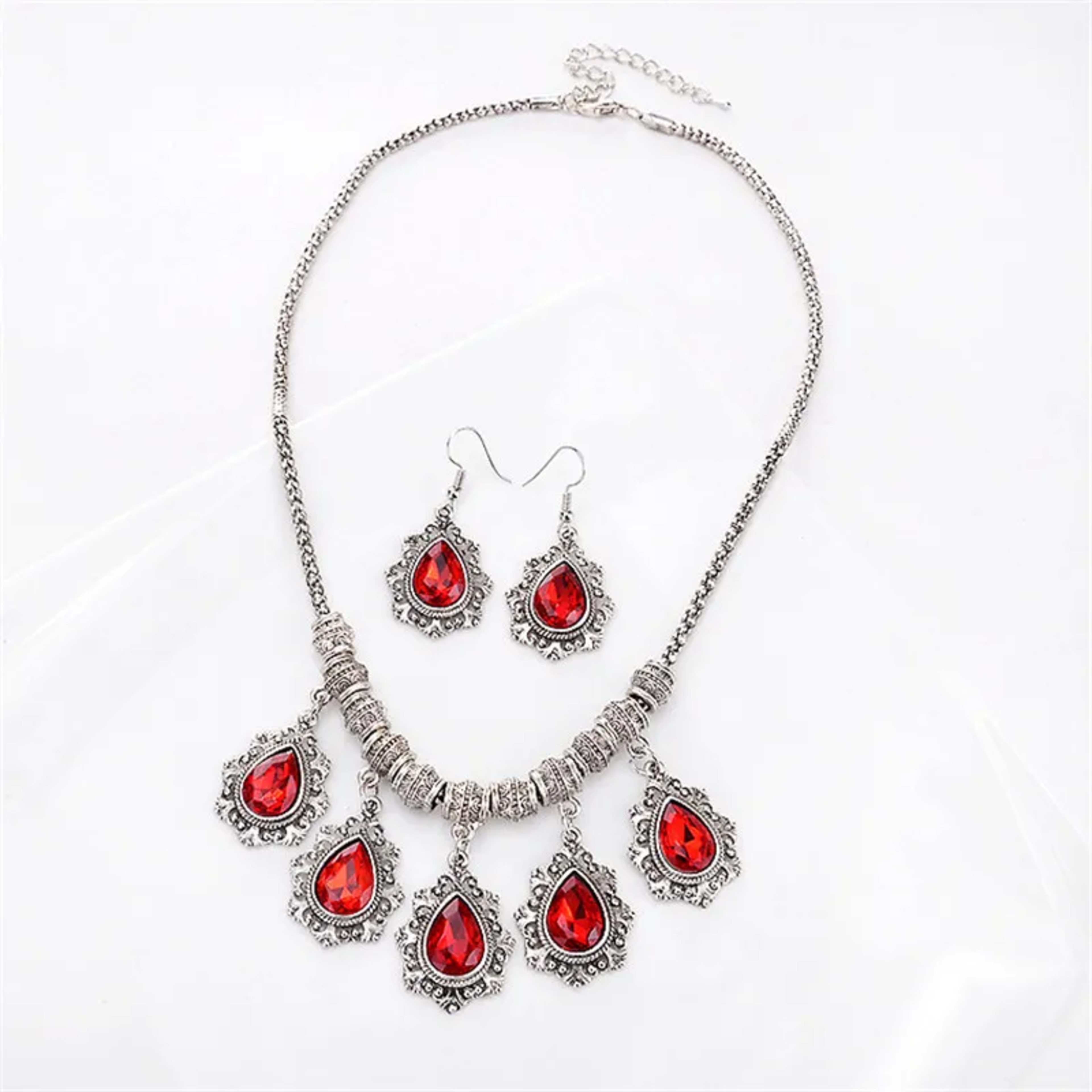 Trendy Jewelry for Women Luxurious Accessories Temperament Water Droplets Jewelry Set Choker Necklace and Earrings 5