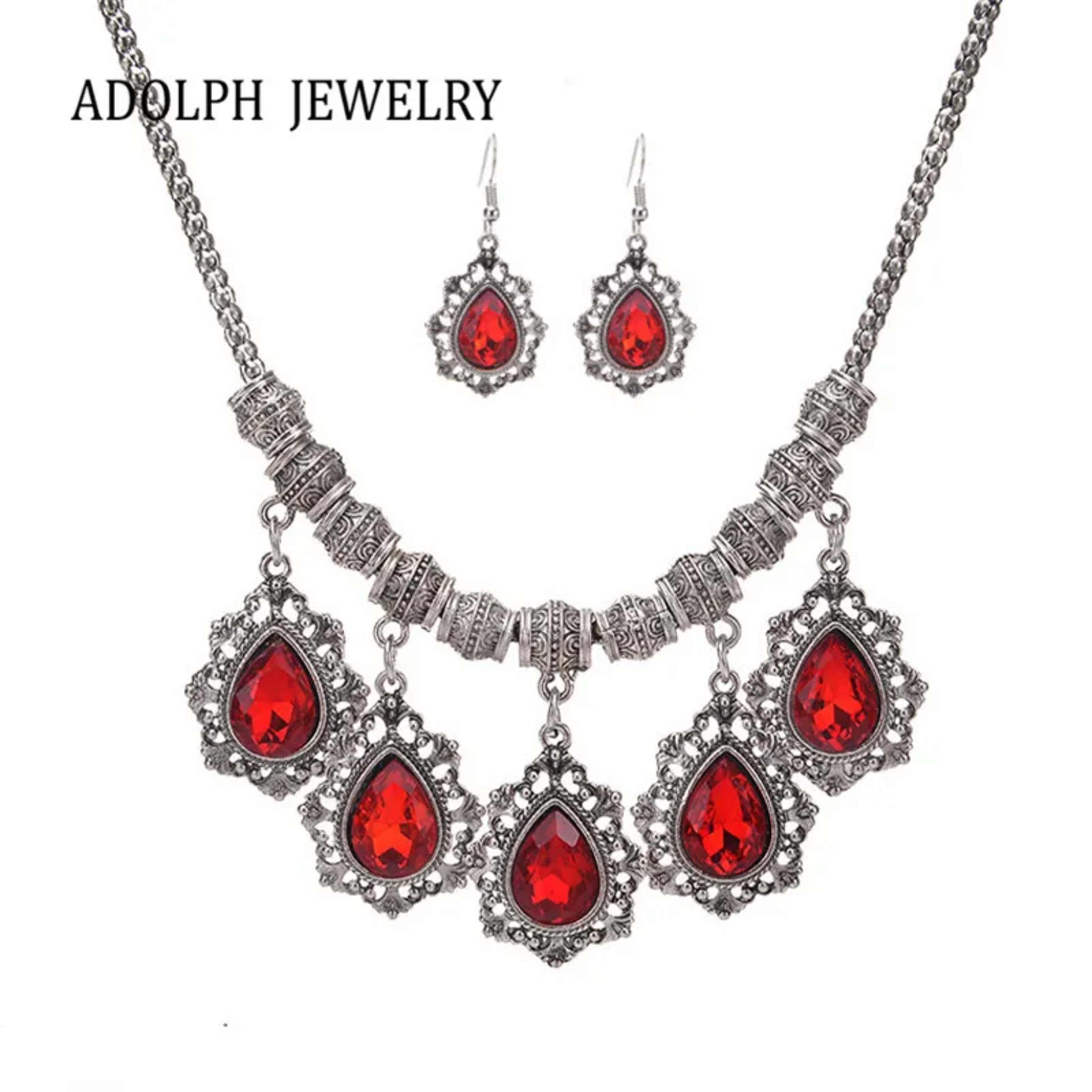 Trendy Jewelry for Women Luxurious Accessories Temperament Water Droplets Jewelry Set Choker Necklace and Earrings 1