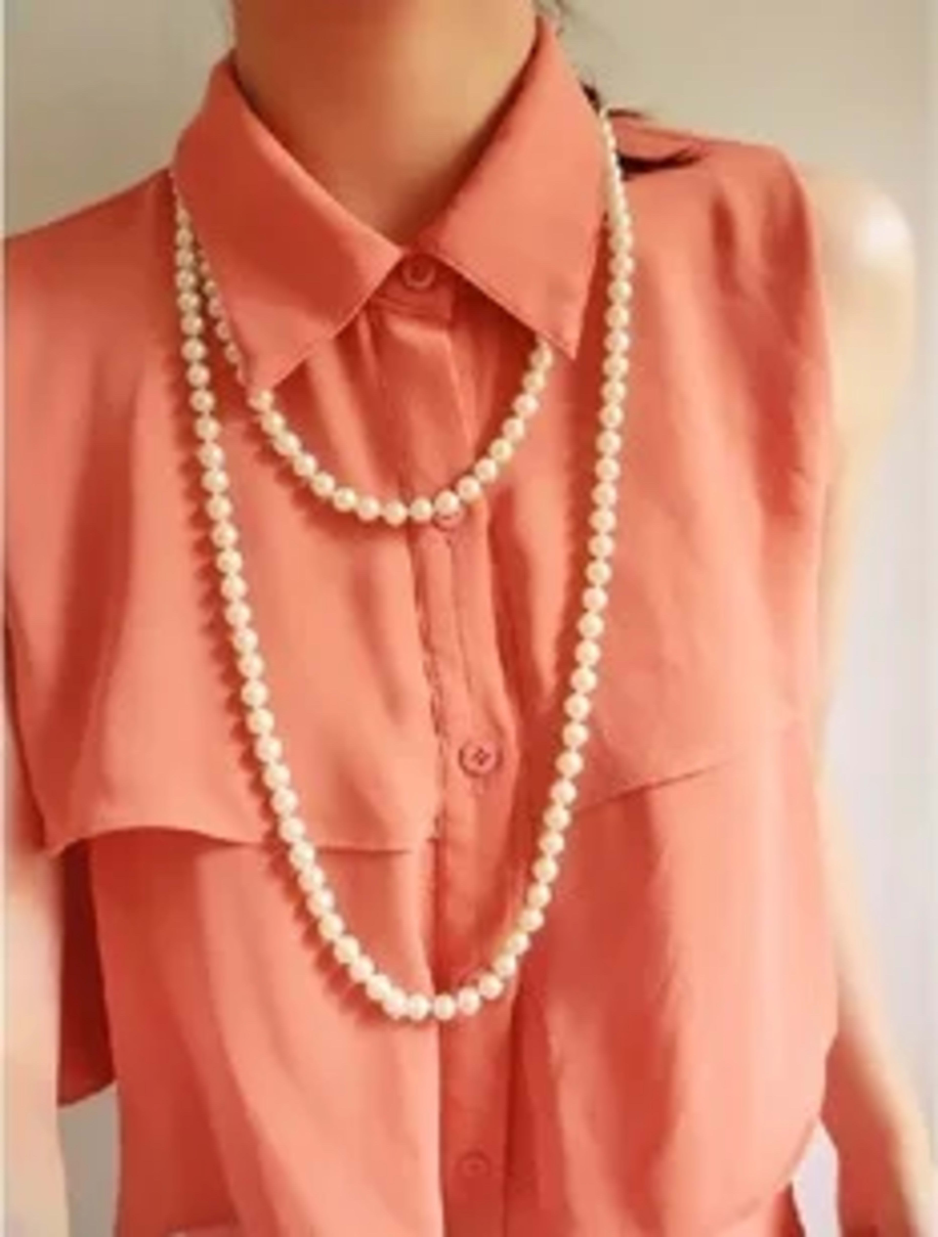 2025 New Fashion Women Jewelry Pearl Bead Necklace Long Sweater Chain Necklace For Women Dress Accessories Gift For Girl 5