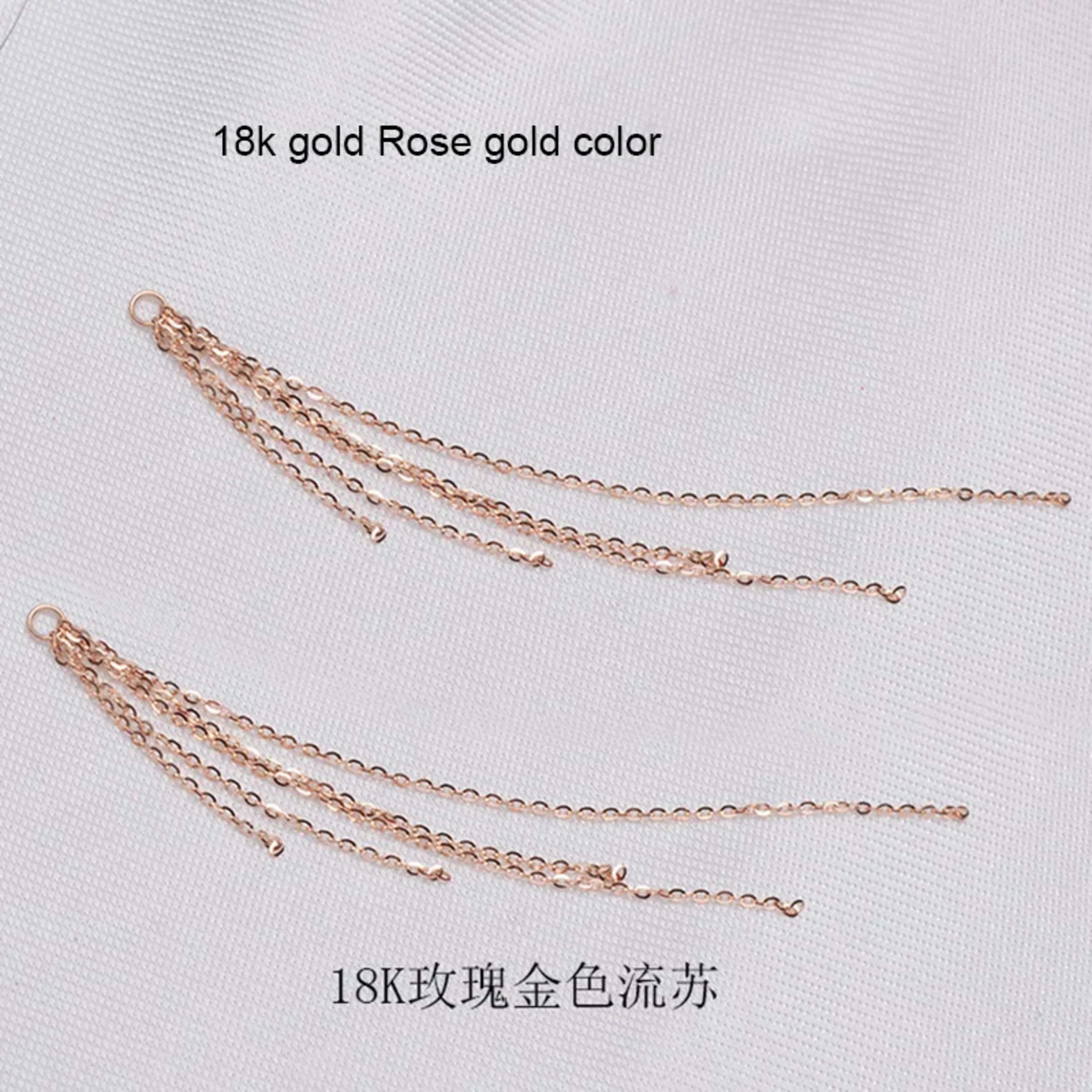 Women DIY Jewelry  Earring Accessrioes Fashion Design Au750 18k Gold  Chains Tassel 2