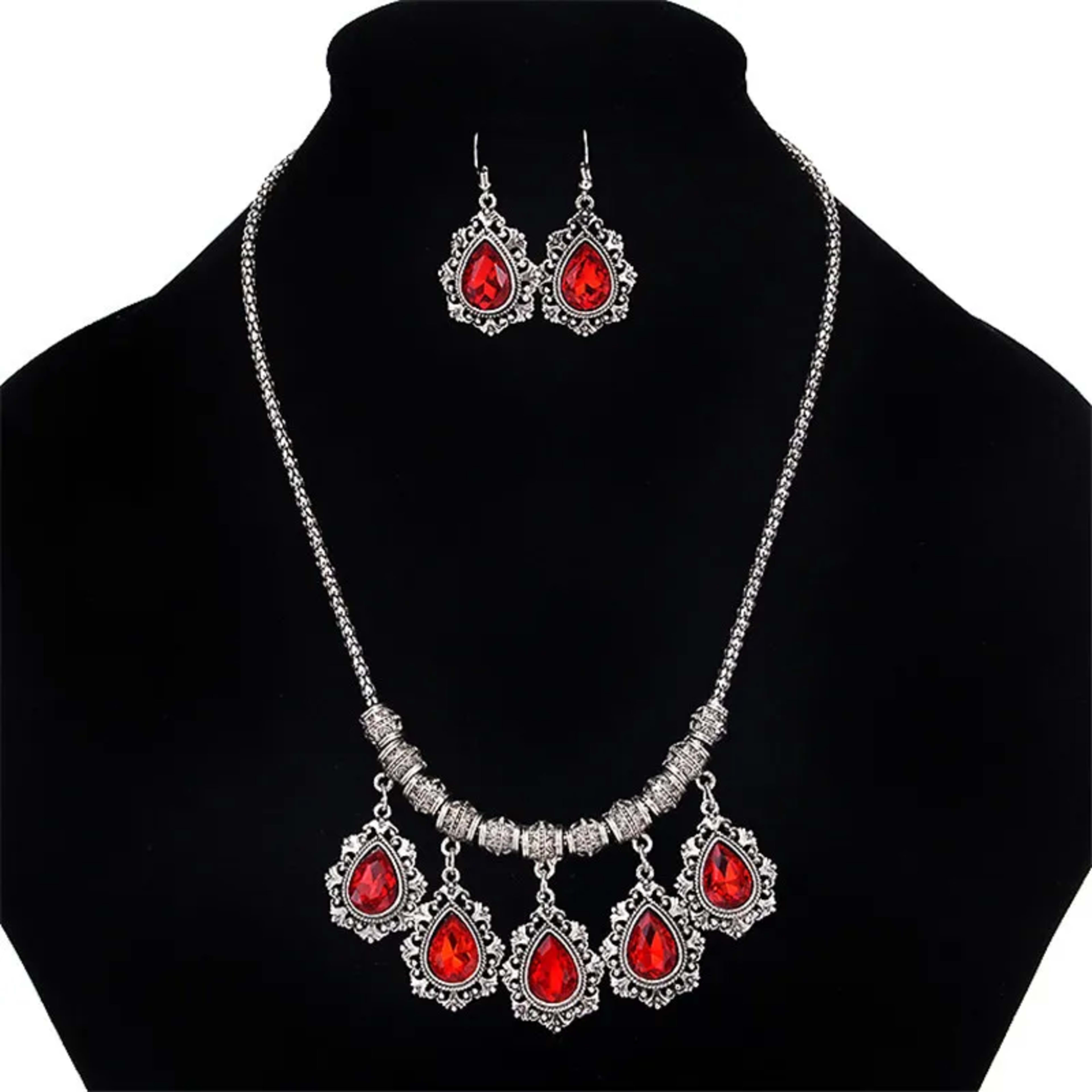 Trendy Jewelry for Women Luxurious Accessories Temperament Water Droplets Jewelry Set Choker Necklace and Earrings 7