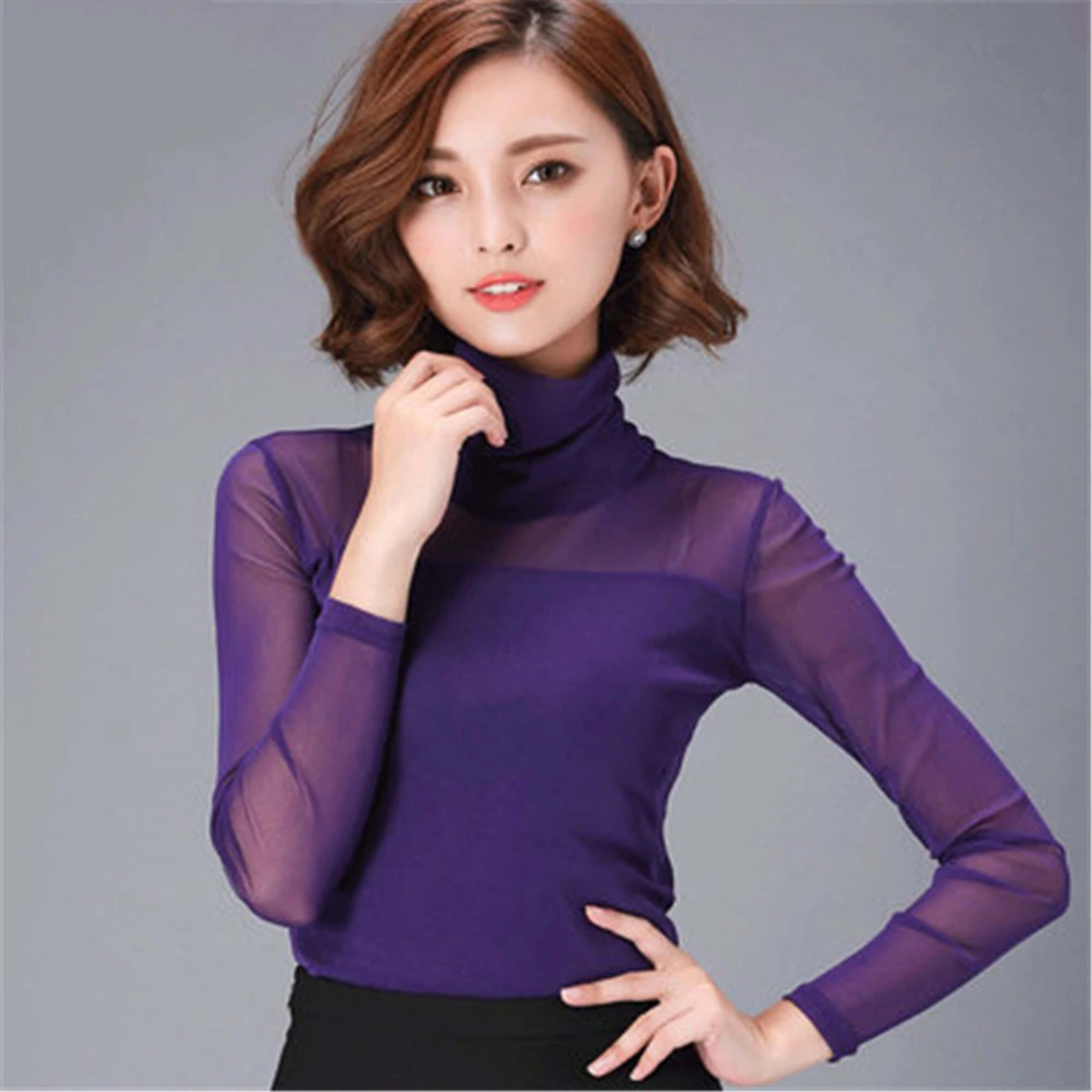 Blusas 2022 Autumn Winter Lace Blouse Fashion Crochet Lace Tops Long Sleeve Shirt Women Blouses Red Black Blue White Bas 3
