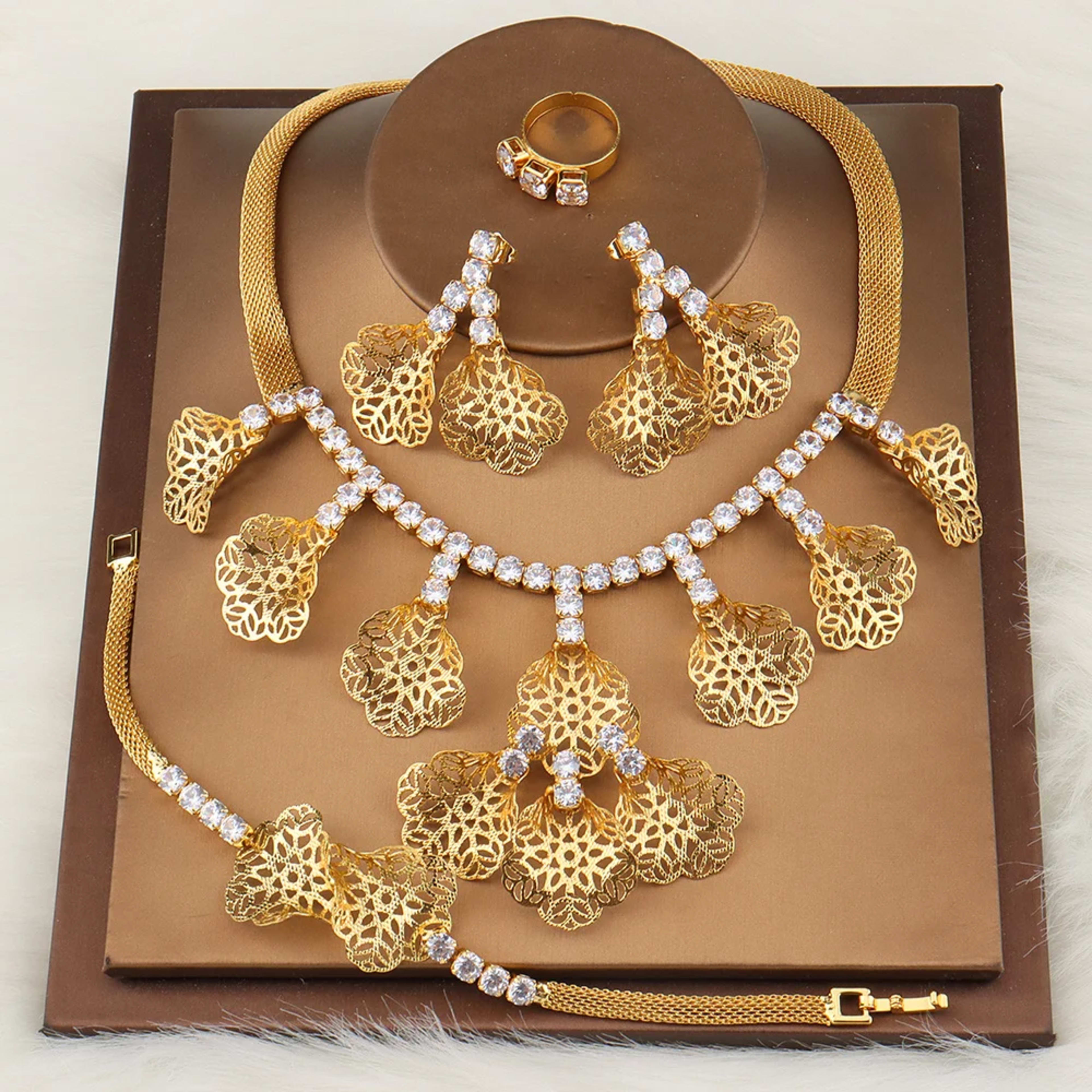 Jewelry For Women 2025 Brilliant Cubic Zircon Necklace Earrings Ring and Bracelet Wedding Bridal Jewelry Sets Dress Acce 11