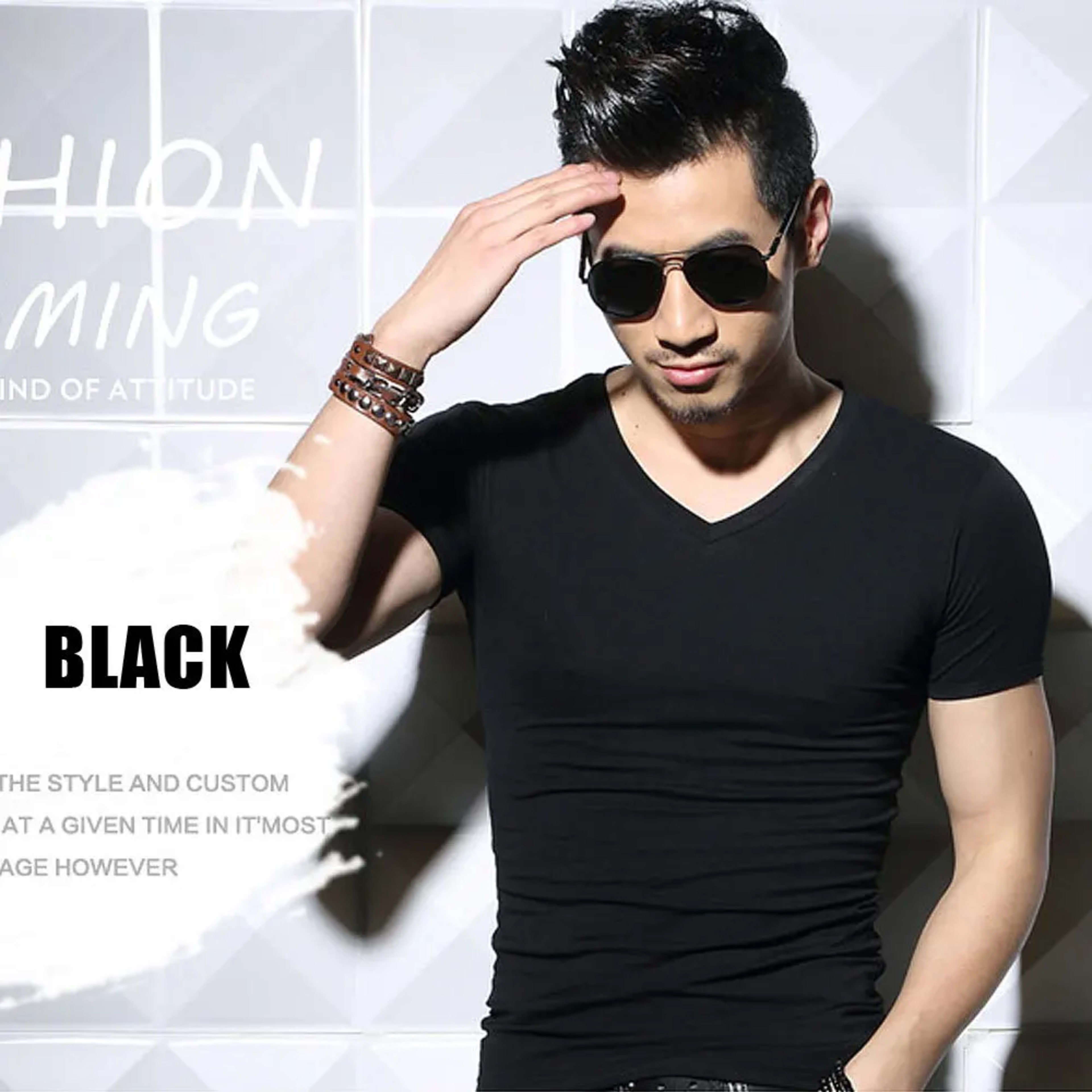 Men's T Shirt Short Sleeve Men T-Shirt O-Neck Slim Solid Color Half Sleeved Man Tops Tee Shirt 2026 MRMT Men T Shirt Clo 18
