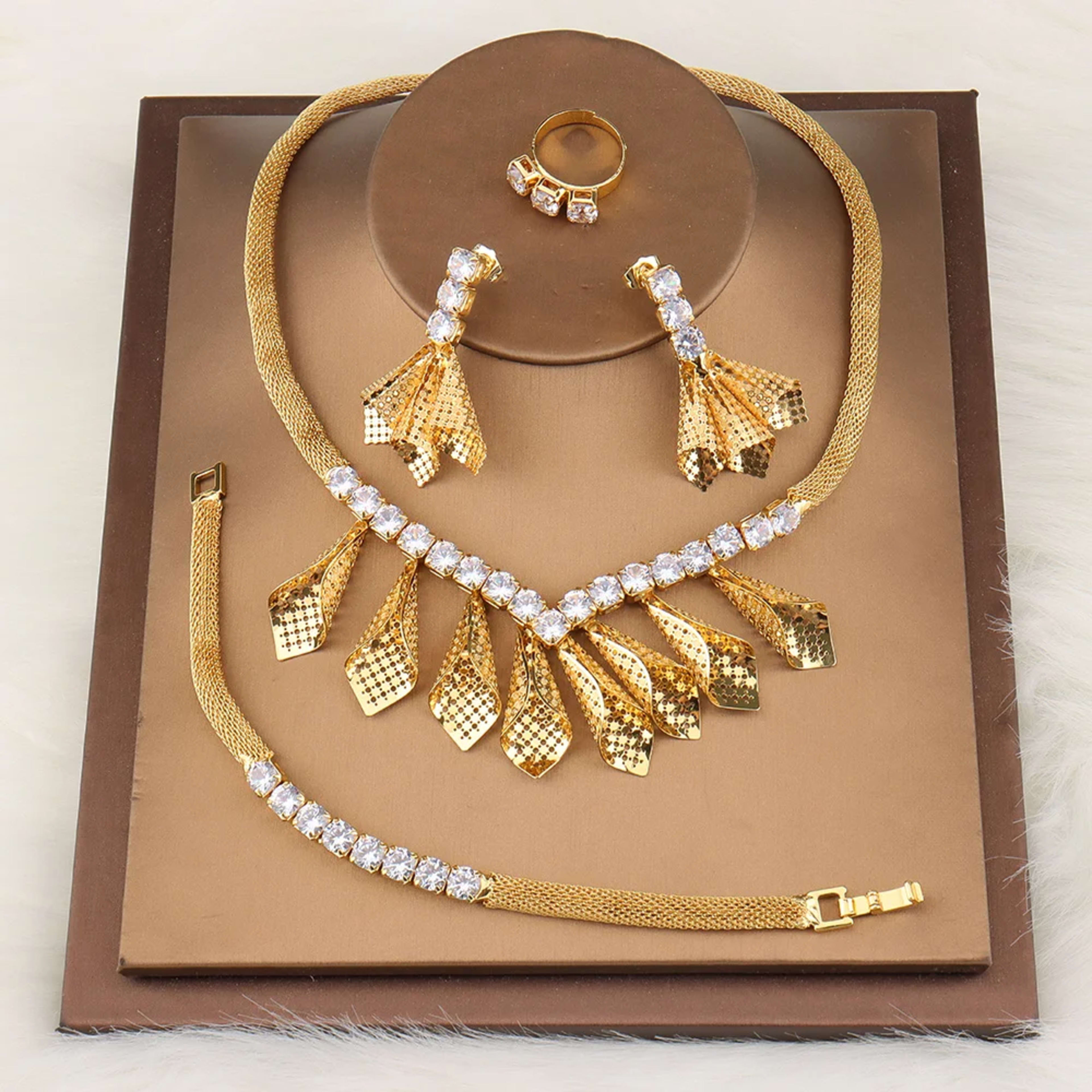 Jewelry For Women 2025 Brilliant Cubic Zircon Necklace Earrings Ring and Bracelet Wedding Bridal Jewelry Sets Dress Acce 9