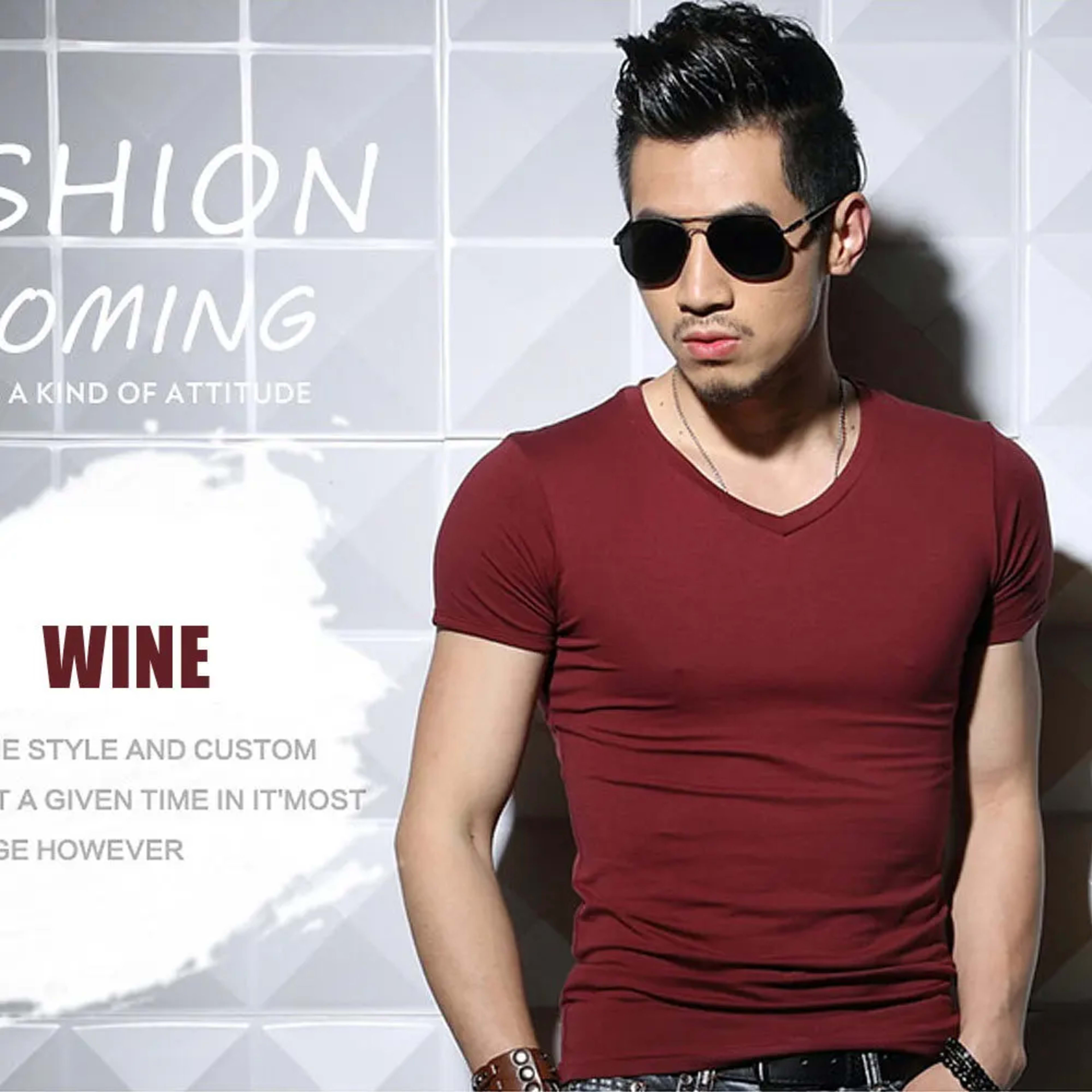 Men's T Shirt Short Sleeve Men T-Shirt O-Neck Slim Solid Color Half Sleeved Man Tops Tee Shirt 2026 MRMT Men T Shirt Clo 17
