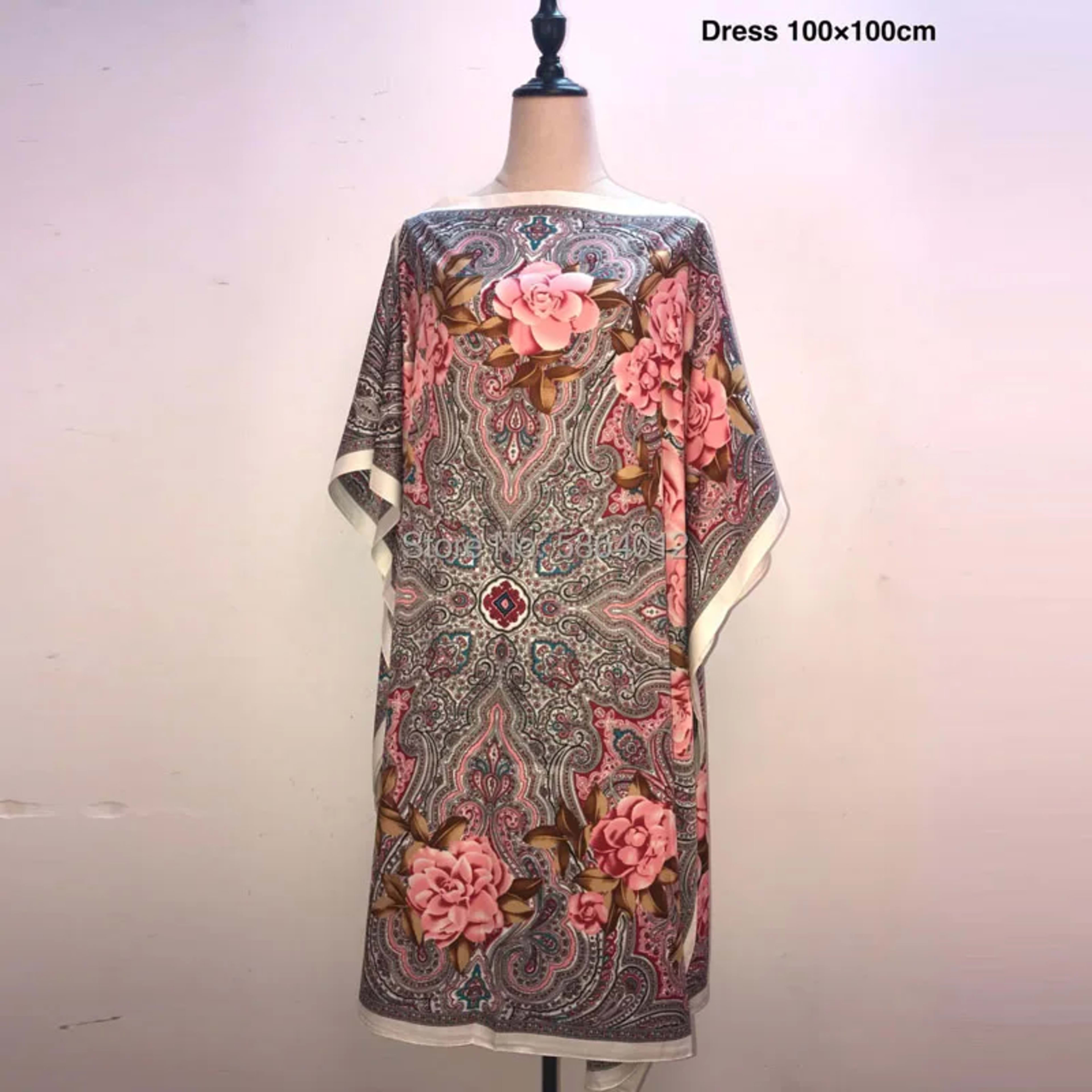 Printed Dresses For Women 2020 Fashion Design Loose Dress Batwing Maxi Long Femme Vestidos Summer Autumn Party Elegant D 21