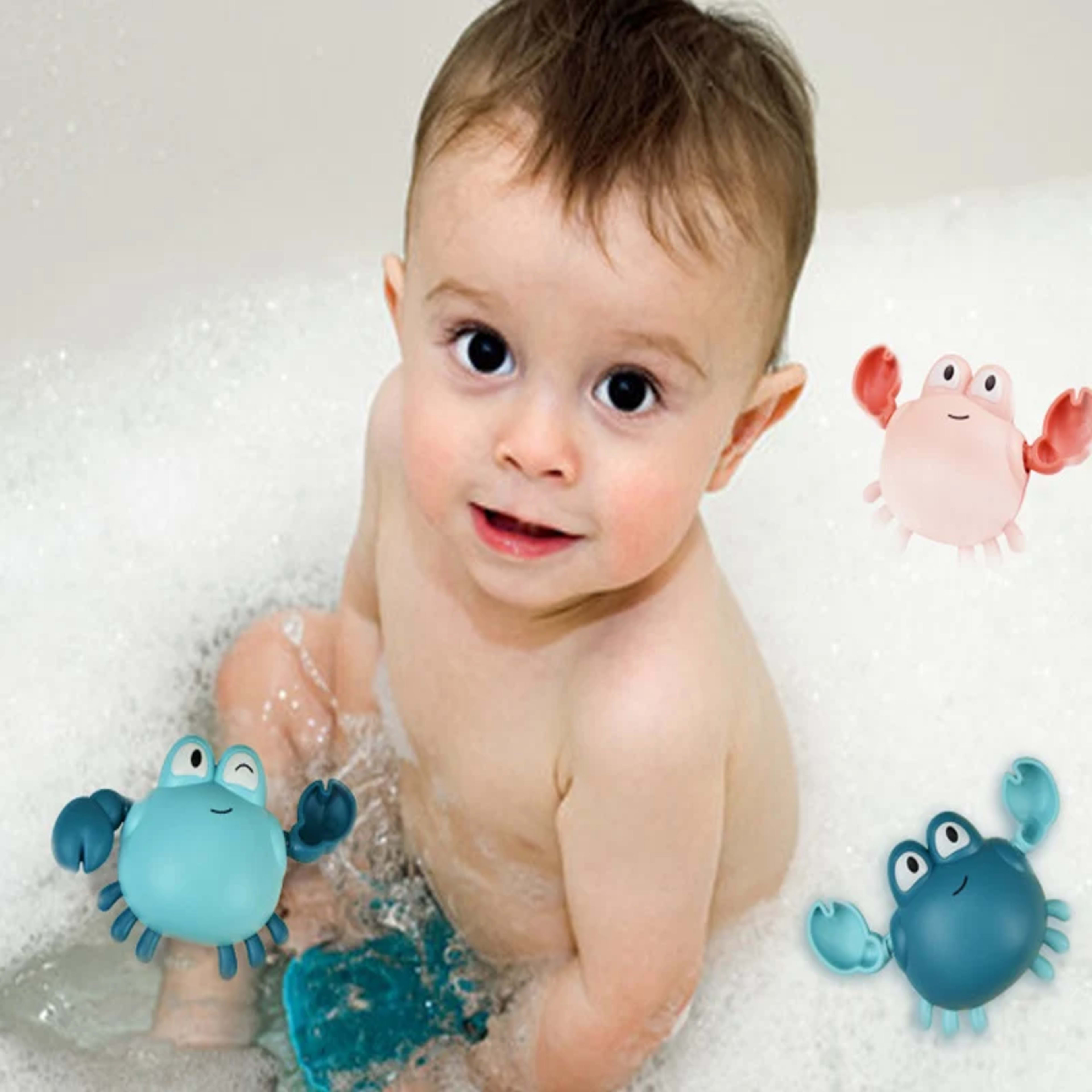 New Baby Bath Toys Cartoon Kids Learning Cognition Cute Animal Swimming Frogs Tortoise Crab Classic Baby Water Toy For C 3