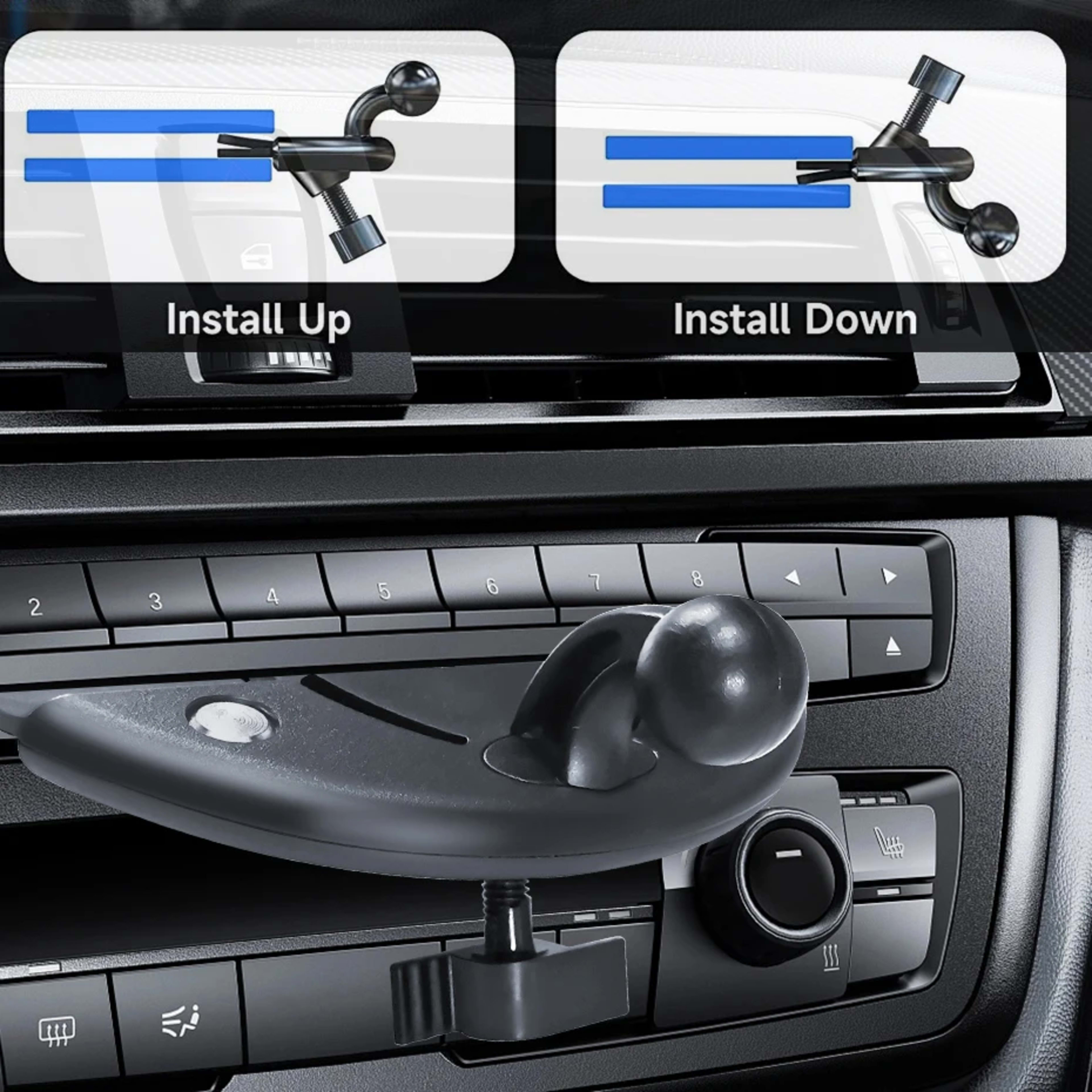 Car CD Slot Phone Holder Accessories 17mm Ball Head Base for Car CD Slot Stand Phone Mount for iPhone Samsung Xiaomi Bra 2