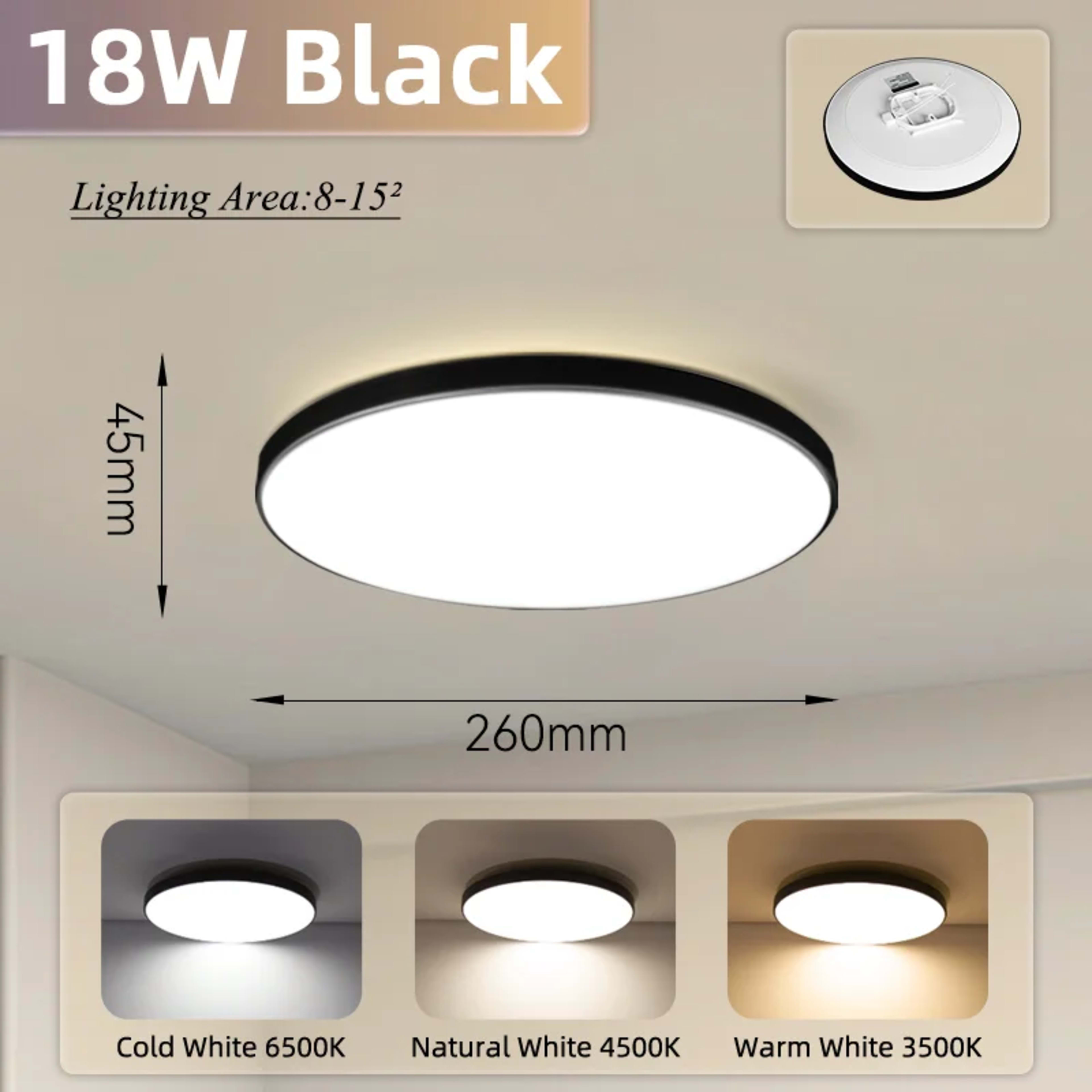 Modern Led Ceiling Light Fixture Ceiling Lamp 30W 18W IP65 Waterproof Modest Ceiling Lamps For Bedroom Kitchen Living Ro 8