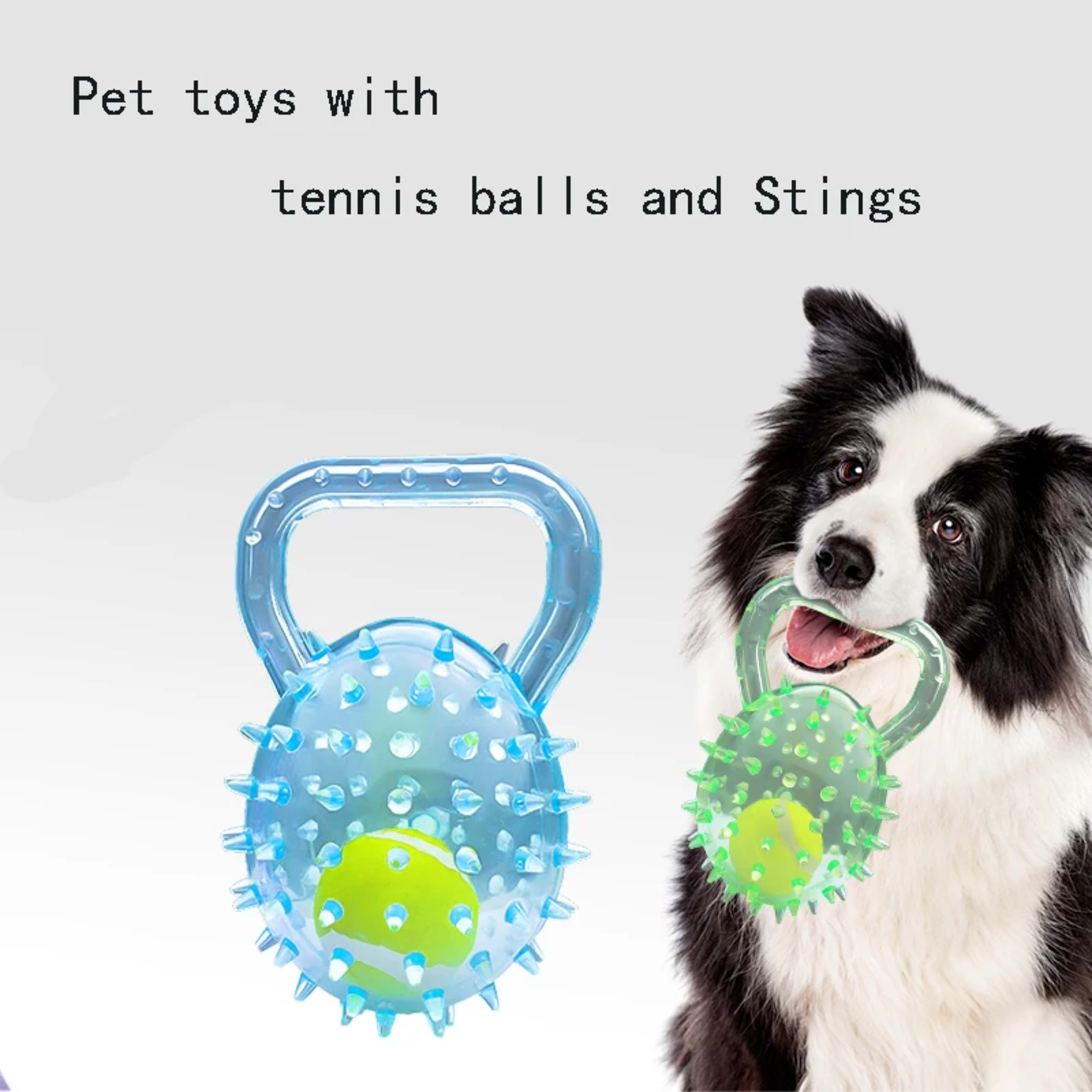 Pet dog toy with Football and Soft Thorn, made of soft rubber, suitable for large, medium and small dogs. 2