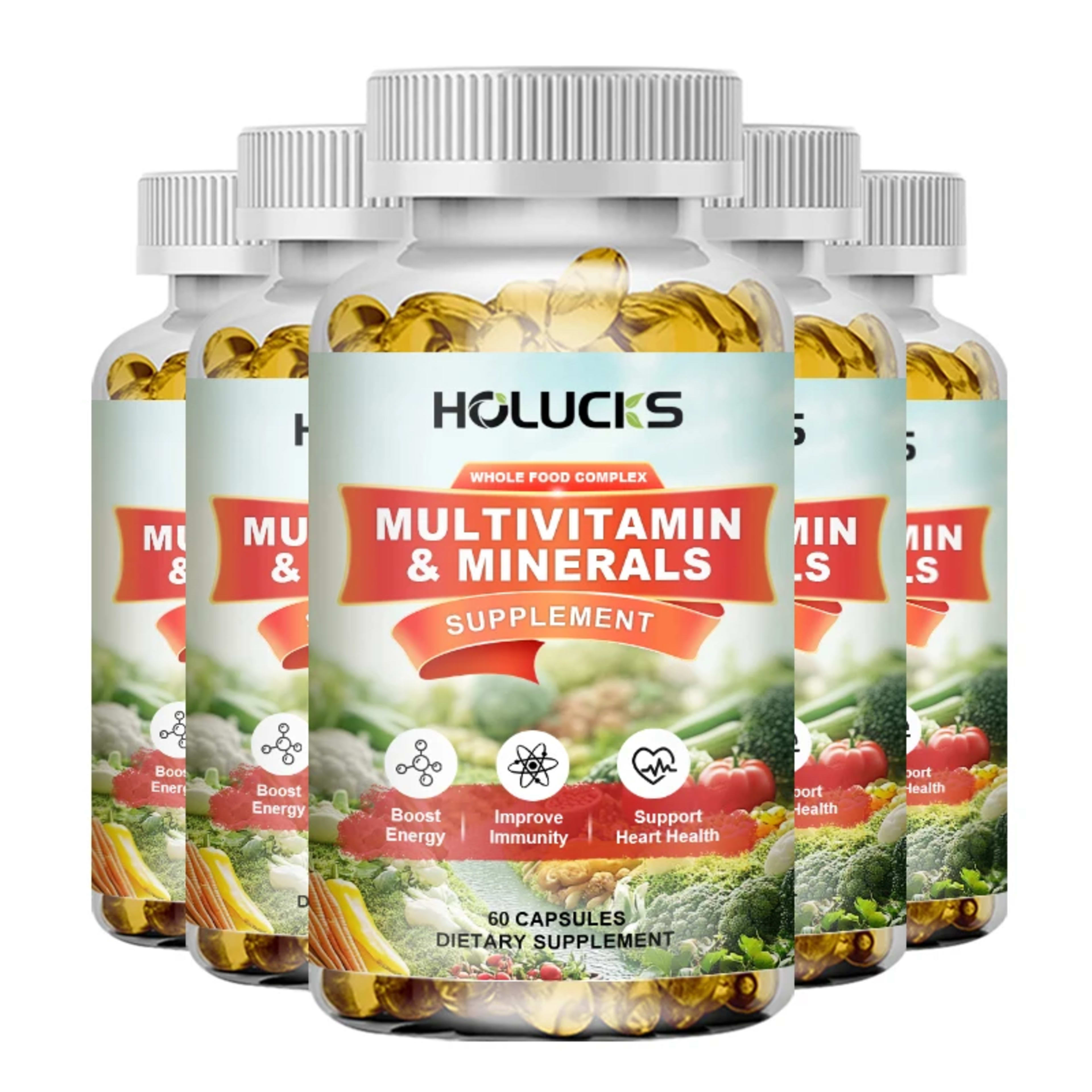Whole Food Multivitamin Supplement, with Chelated Minerals, Supports Digestion, Skin Health & Antioxidant Defense for Ad 10