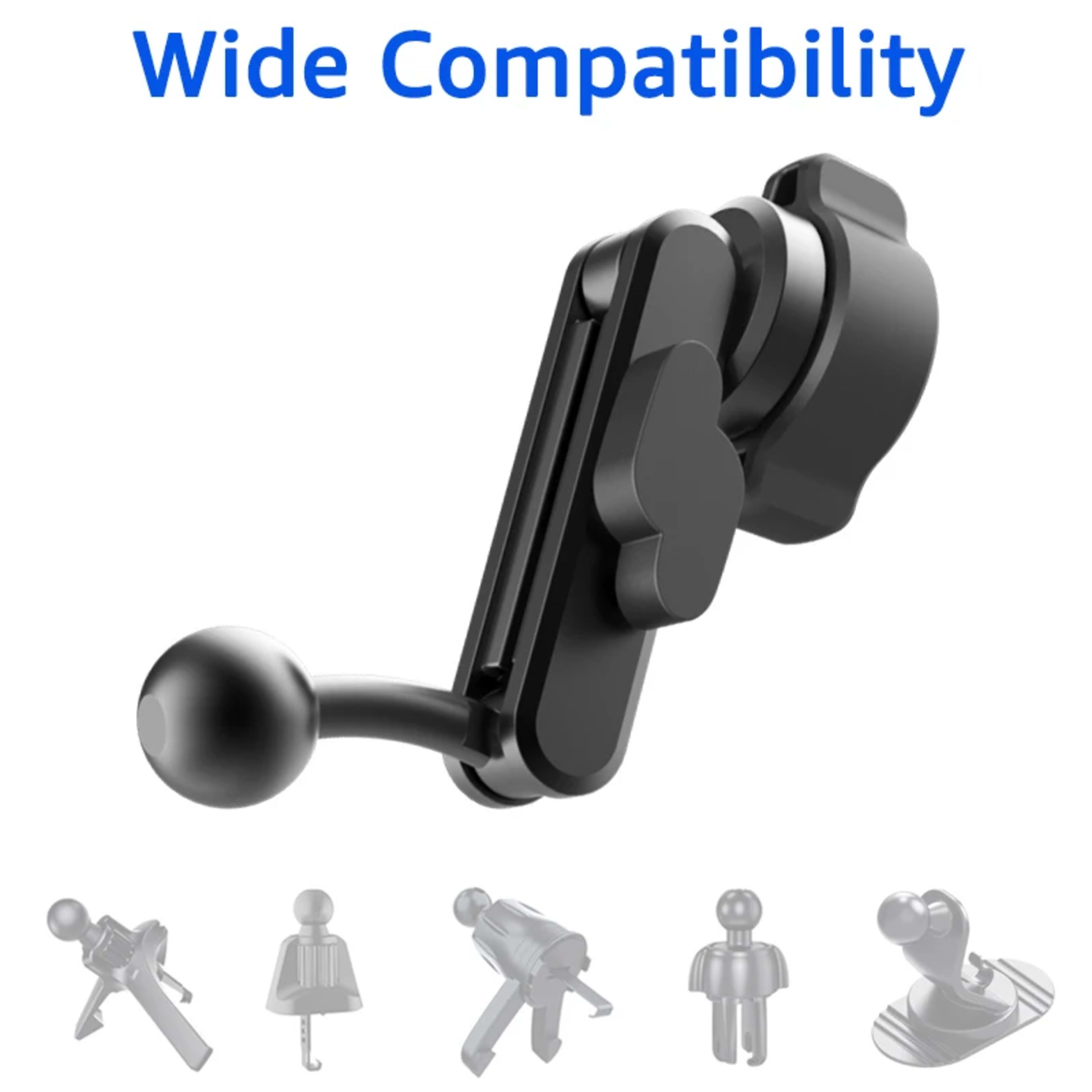 17mm Ball Head Connecting Extension Rod Car Phone Holder Joint Extension Phone GPS Stand 360° Rotatable Phone Mount Acce 5