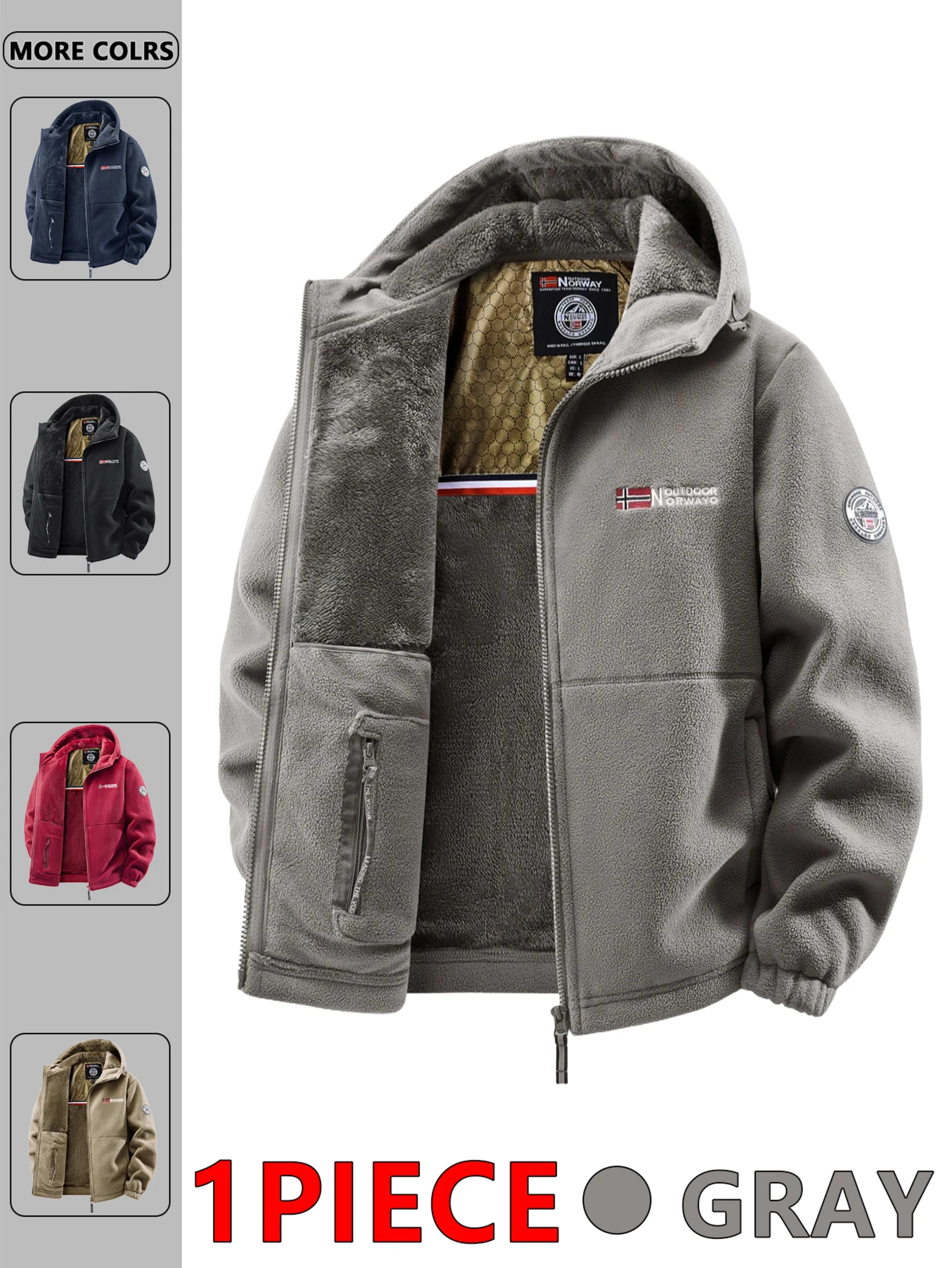 Men's Autumn and Winter Outdoor Hooded Jacket, Suitable for Daily Wear at Home, for Travel, Parties, Commuting, Outdoor  4