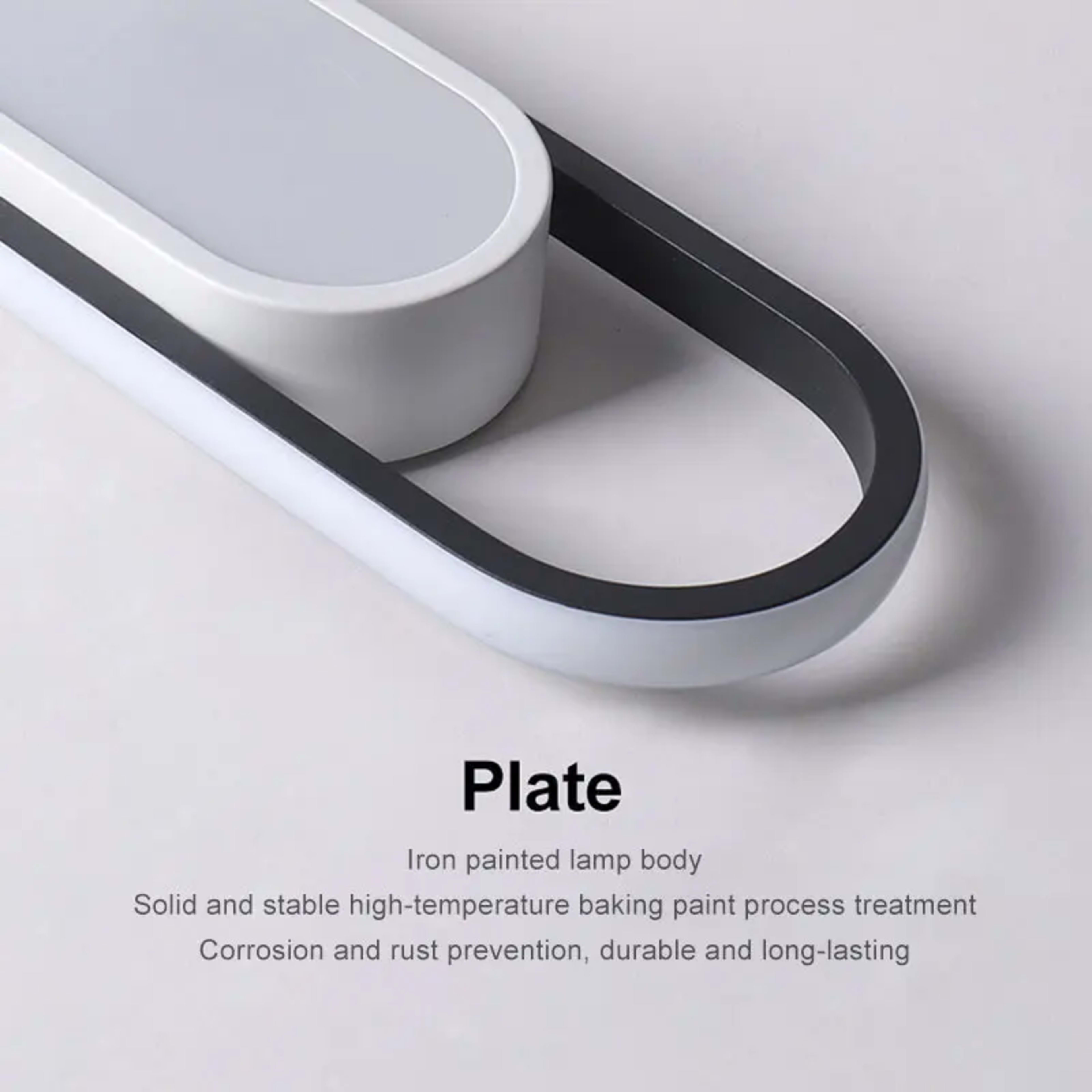 LED Modern Ceiling Light 220V Oval Strip Light Home Decor Corridor Light for Stairwells Balcony Living Room Lighting Fix 6