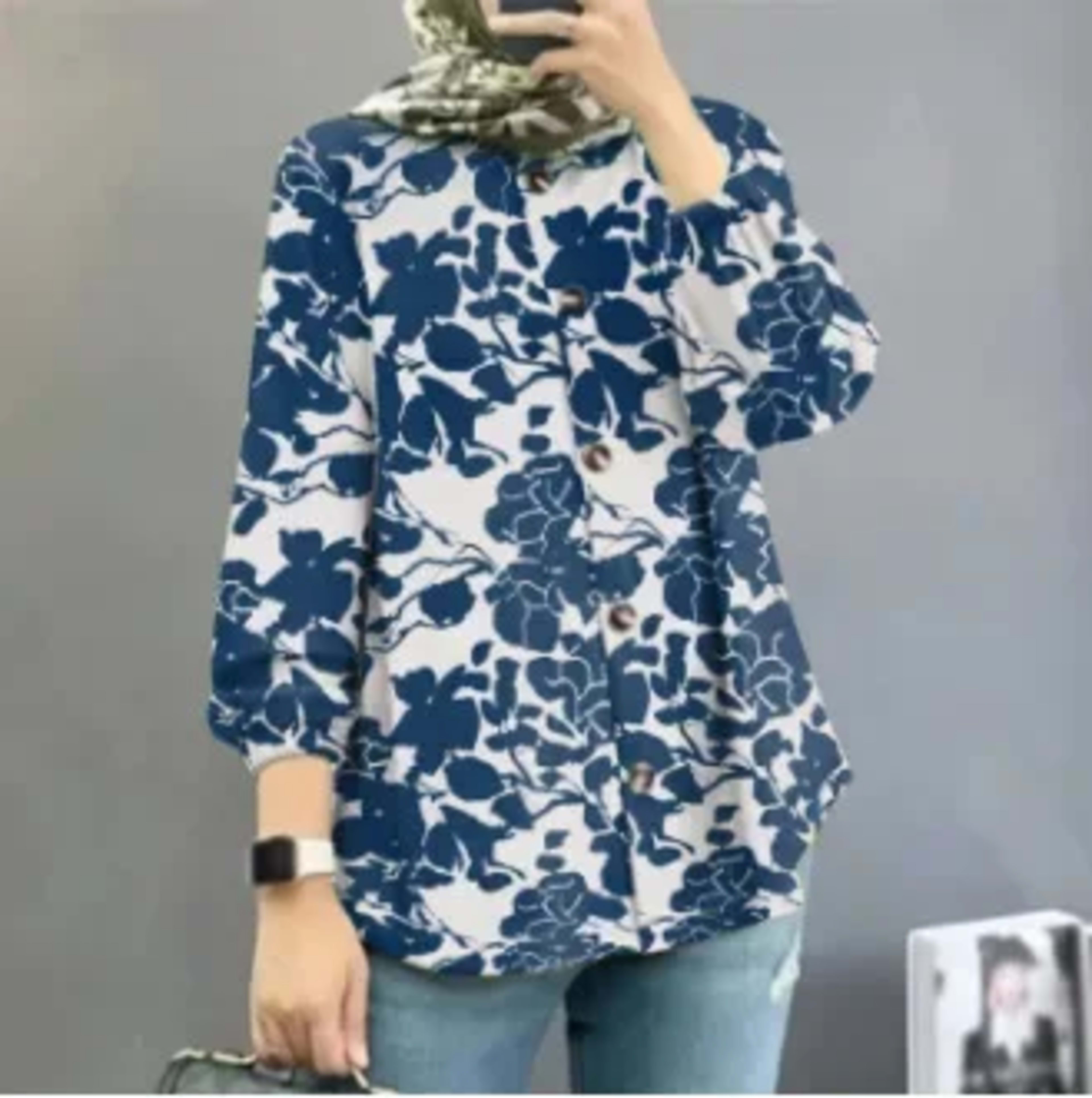 2026 Women Bohemian Blouse Vintage Floral Print Long Sleeve Lace-up Shirt Tops Casual Fashion Muslim Abaya Holiday Blusa 9