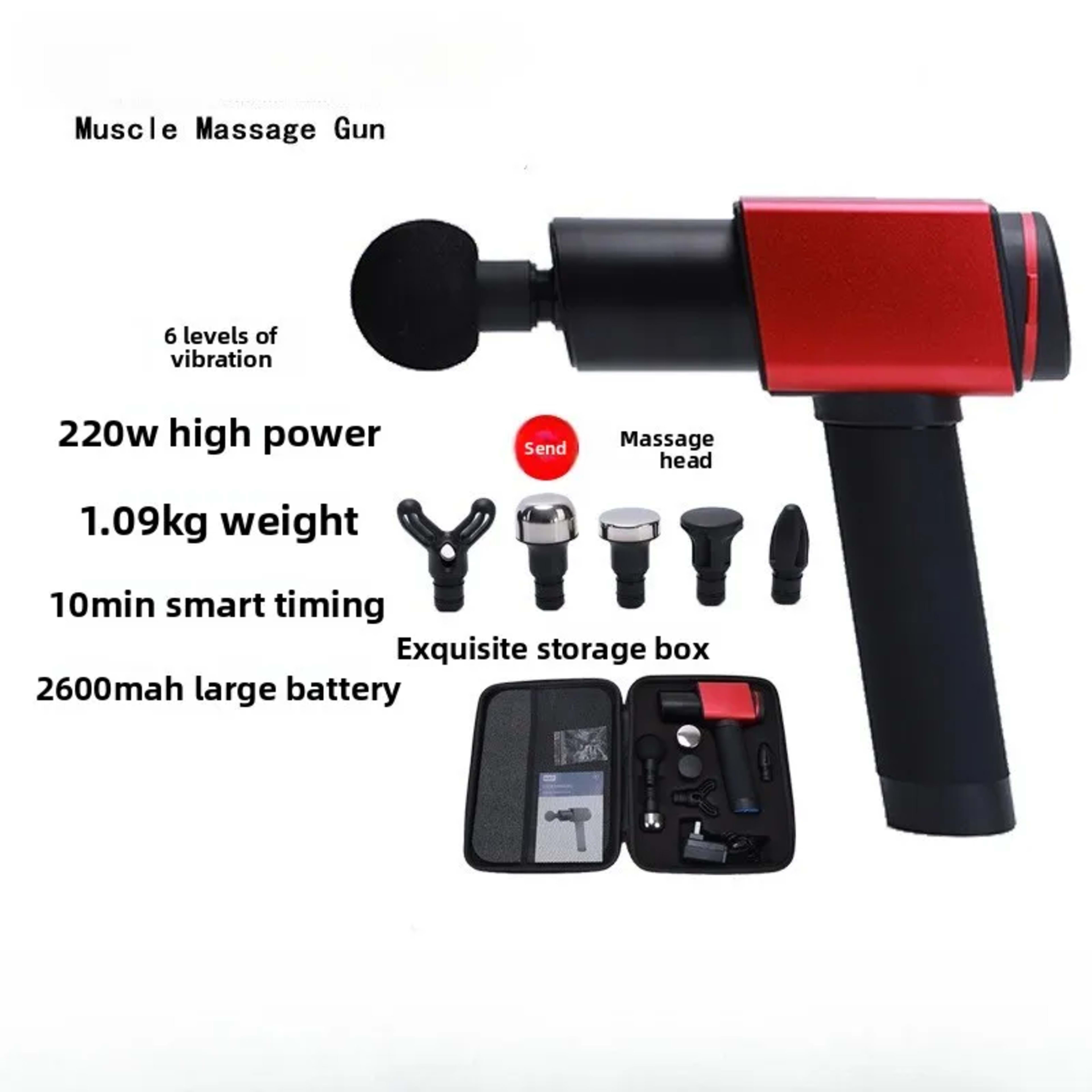 Professional Massage Gun 220W 30KG Strong Force Powerful Deep Muscle Massager Brushless Motor for Training Home Gym 1