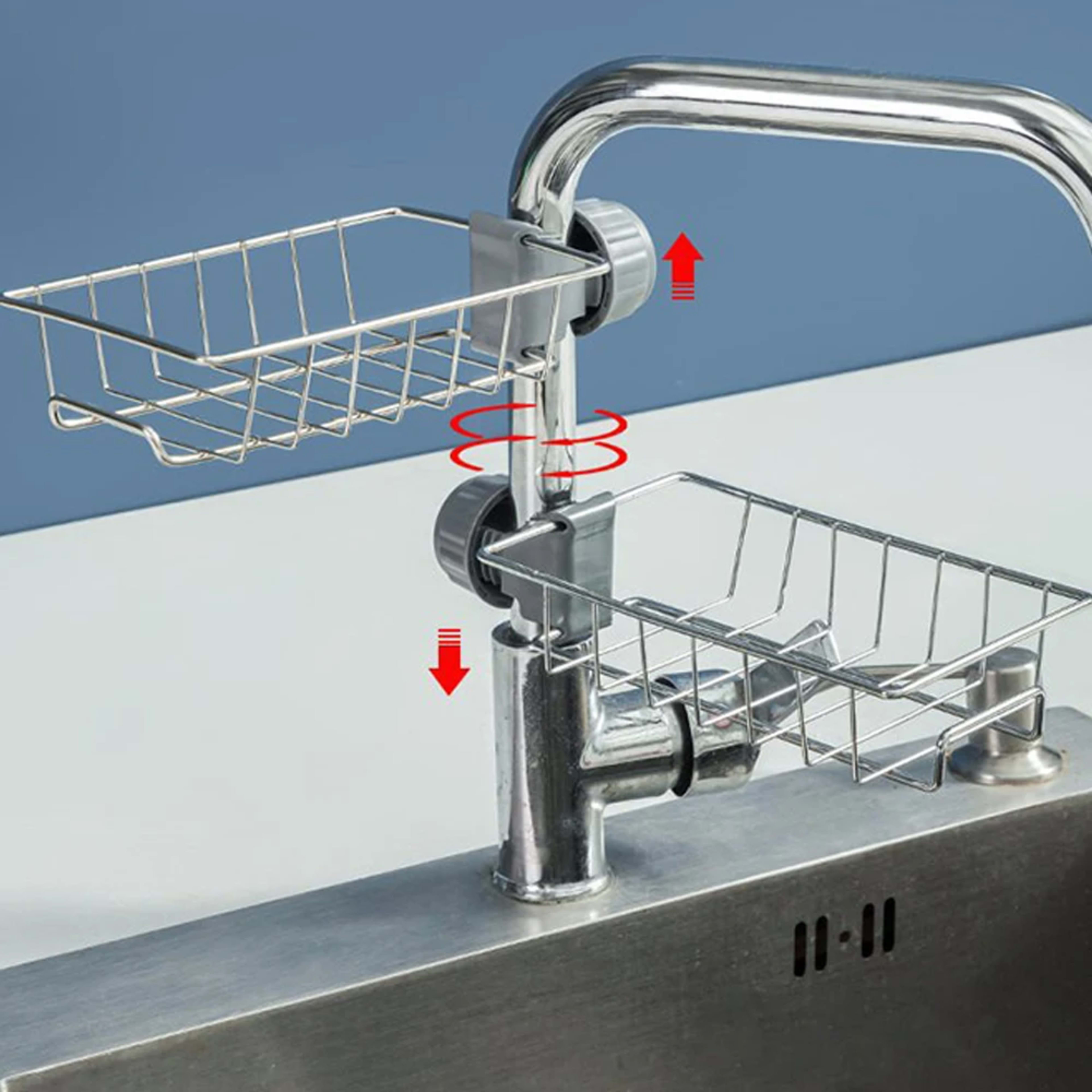 Kitchen Sink Drain Rack Sponge Storage Flexible Faucet Holder Soap Drainer Towel Rack Shelf Organizer Kitchen Accessorie 4