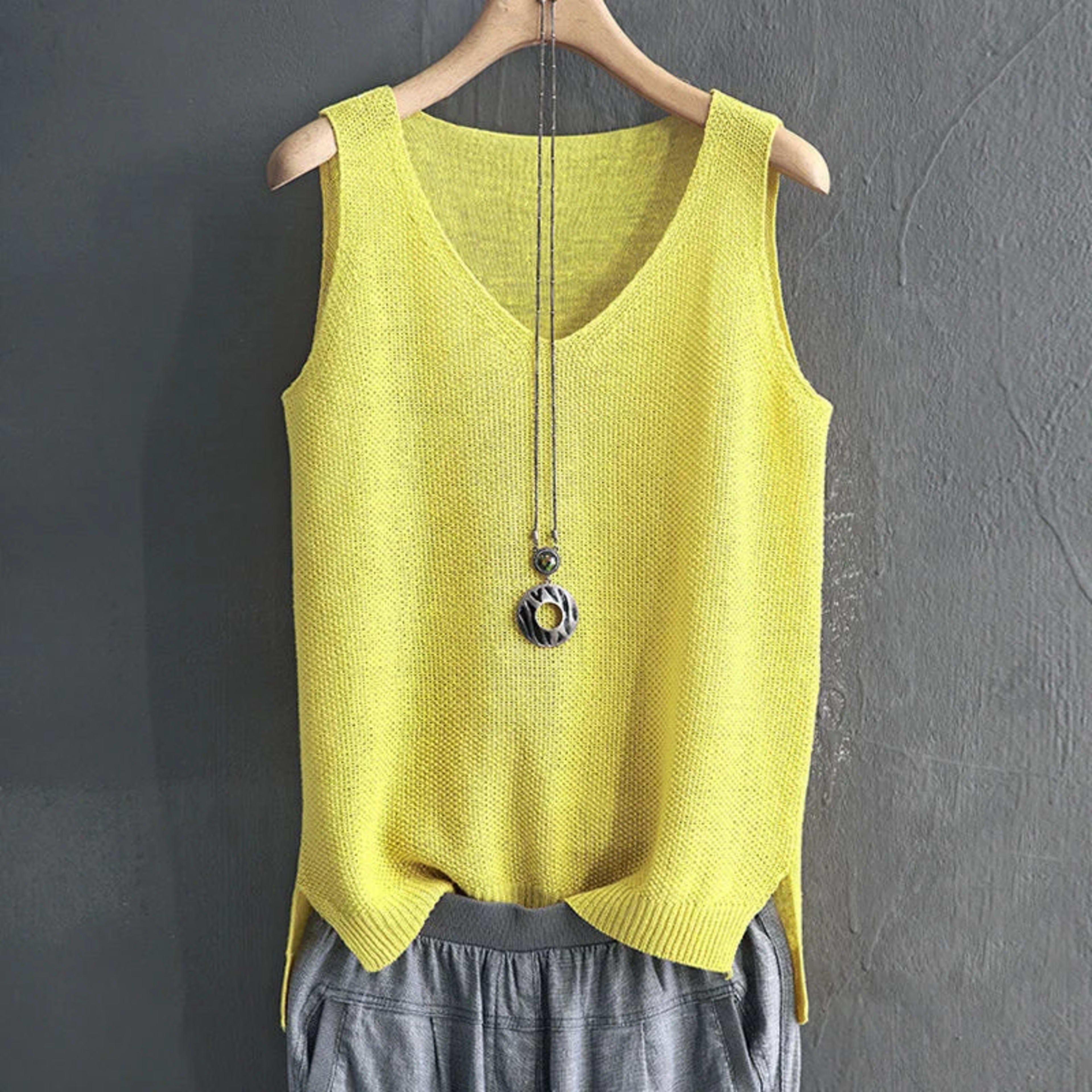 Blusas Mujer De Moda 2024 Blouse Women Summer Sleeveless Knitted Blouse Shirt Women Clothes V-neck Blouse Women Tops Shi 4