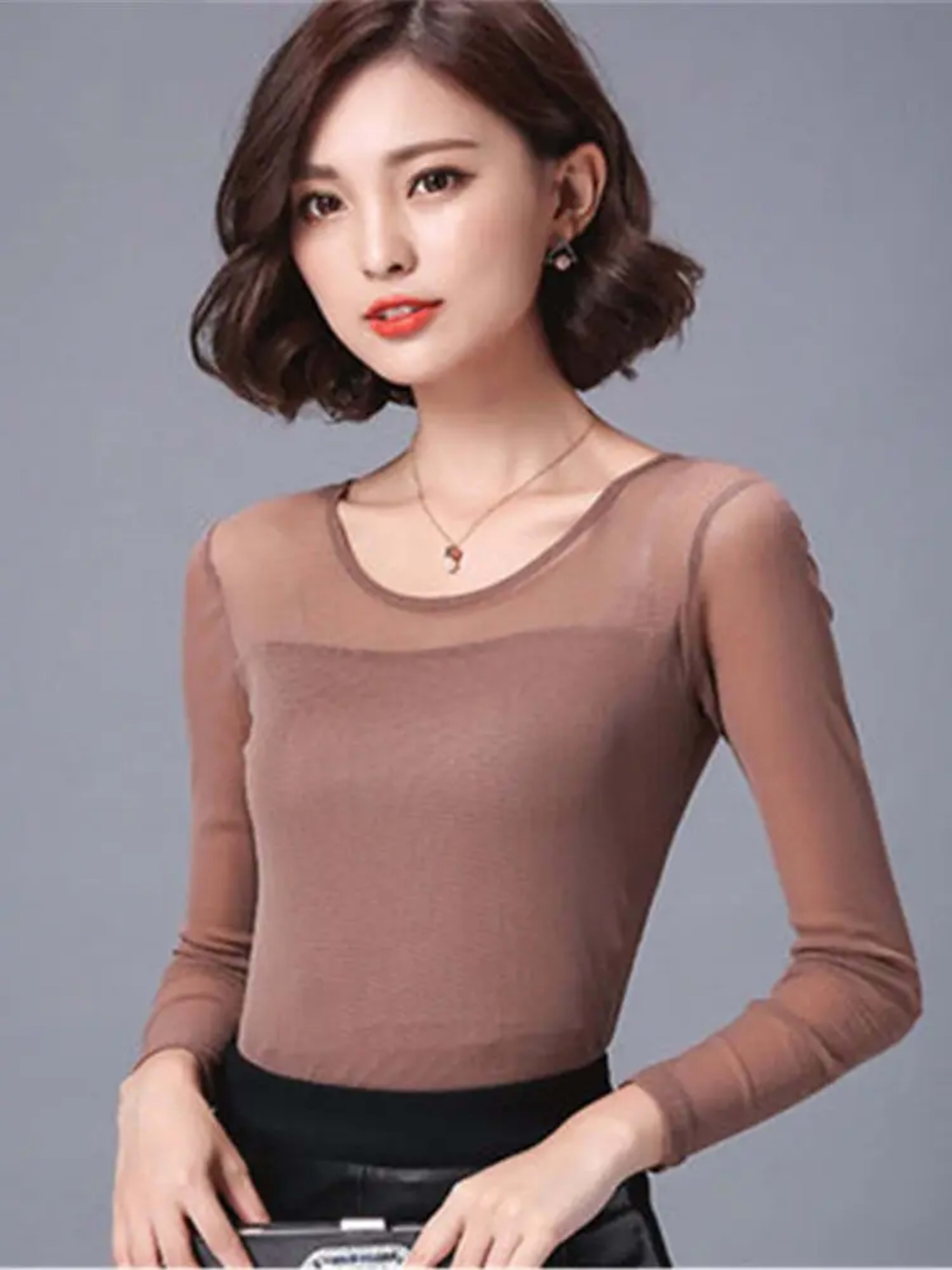 Blusas 2022 Autumn Winter Lace Blouse Fashion Crochet Lace Tops Long Sleeve Shirt Women Blouses Red Black Blue White Bas 17