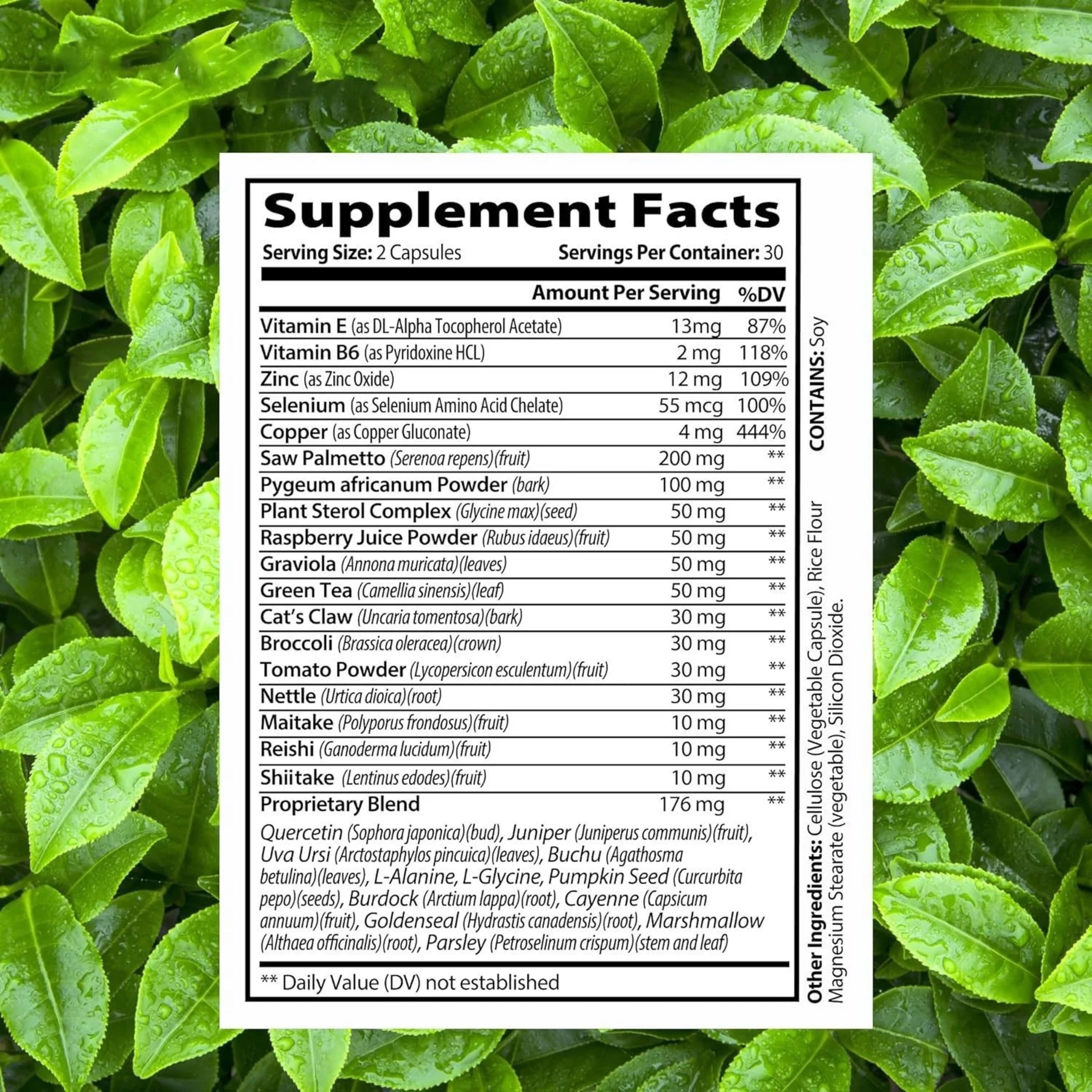 Men's Health Prostate Support Supplement - Saw Palmetto, Lycopene, Pygeum, Pumpkin Seed Extract, β - sitosterol -60 caps 4
