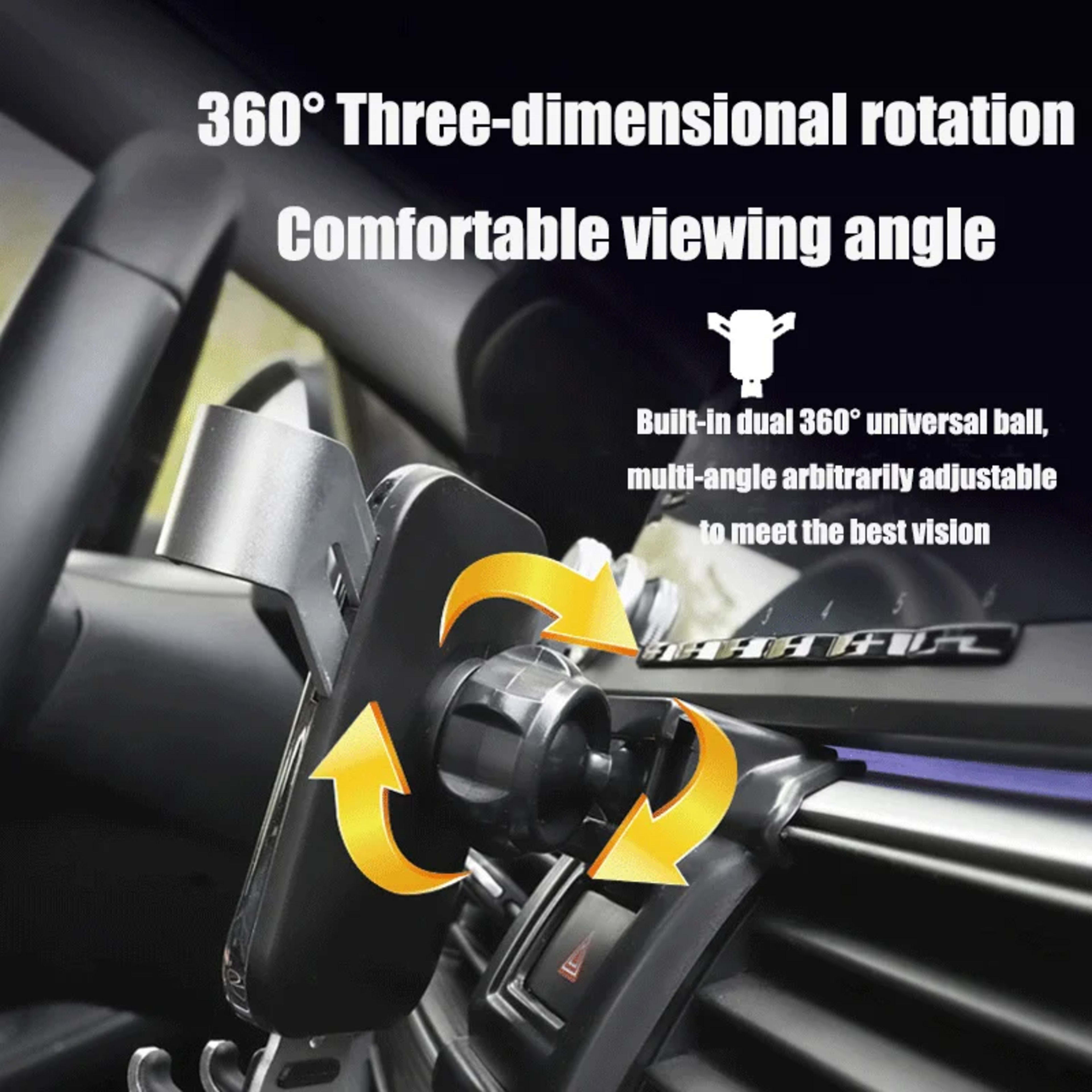 Car Mobile Phone Holder for Toyota RAV4 XA50 Accessories 2022 2019~2023 Telephone Bracket Rotatable Support for IPhone S 4