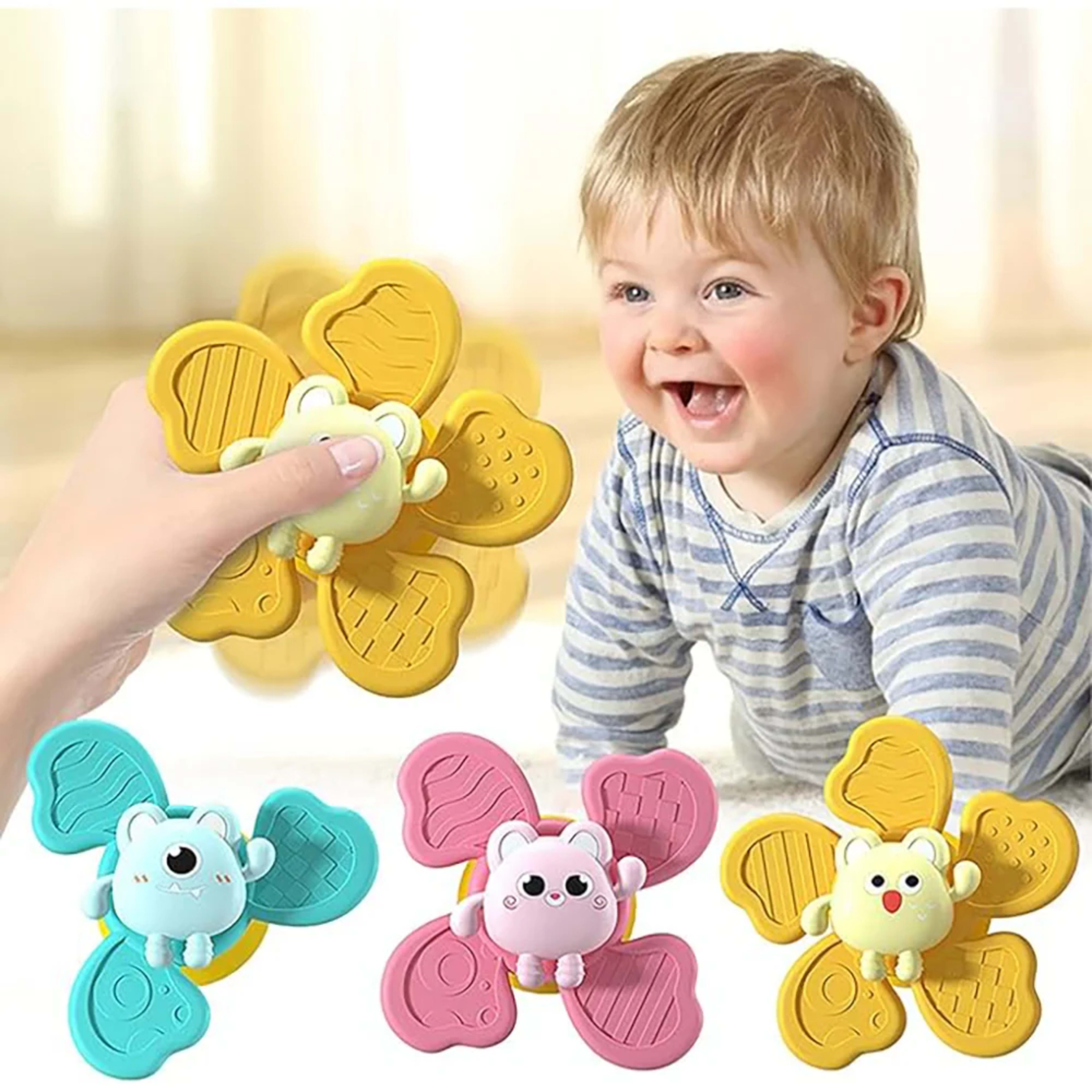 Baby Bath Toys Funny Bathing Sucker Spinner Suction Cup Cartoon Rattles Fidget Educational ToysChristmas Birthday Gifts  1