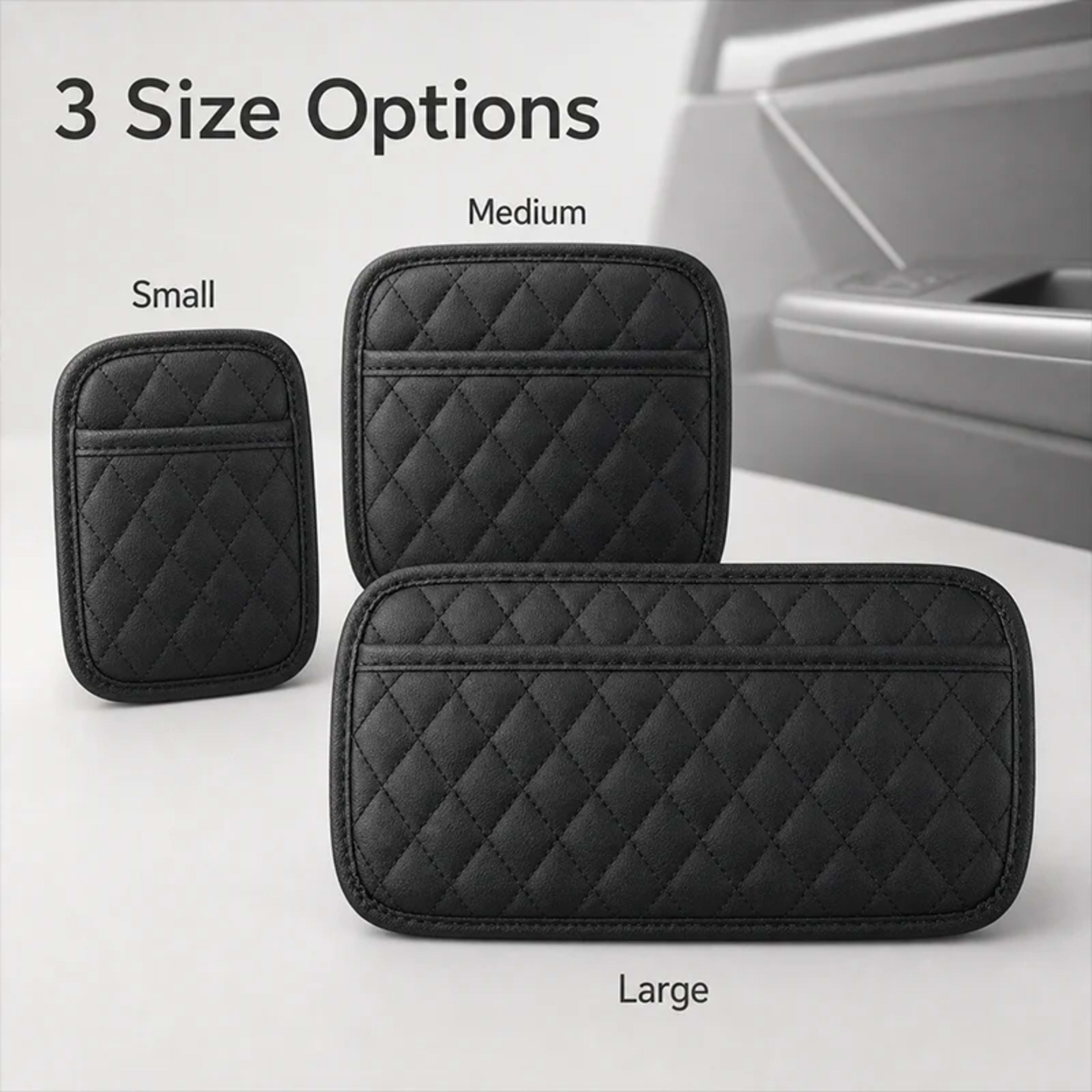 CAR ACCESSORIES MEN - 1 PIECE PU LEATHER CAR SEAT ORGANISER, MOBILE PHONE SUNGLASSES STORAGE, WATERPROOF DOCUMENT HOLDER 1