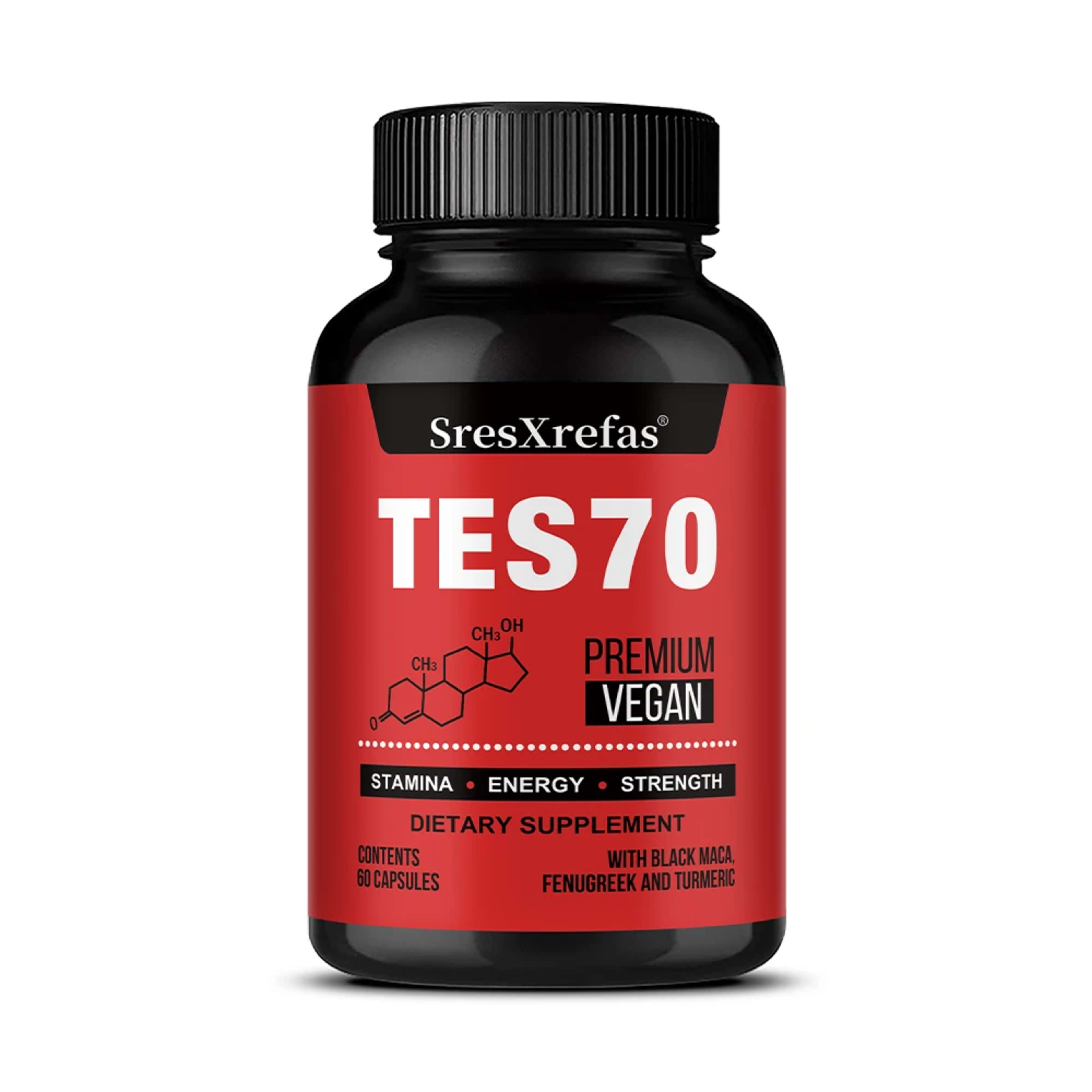 Fenugreek Supplement Capsules, with Turmeric, Black Maca, Endurance, Energy, Strength Support, Improves Mood, Overall He 10